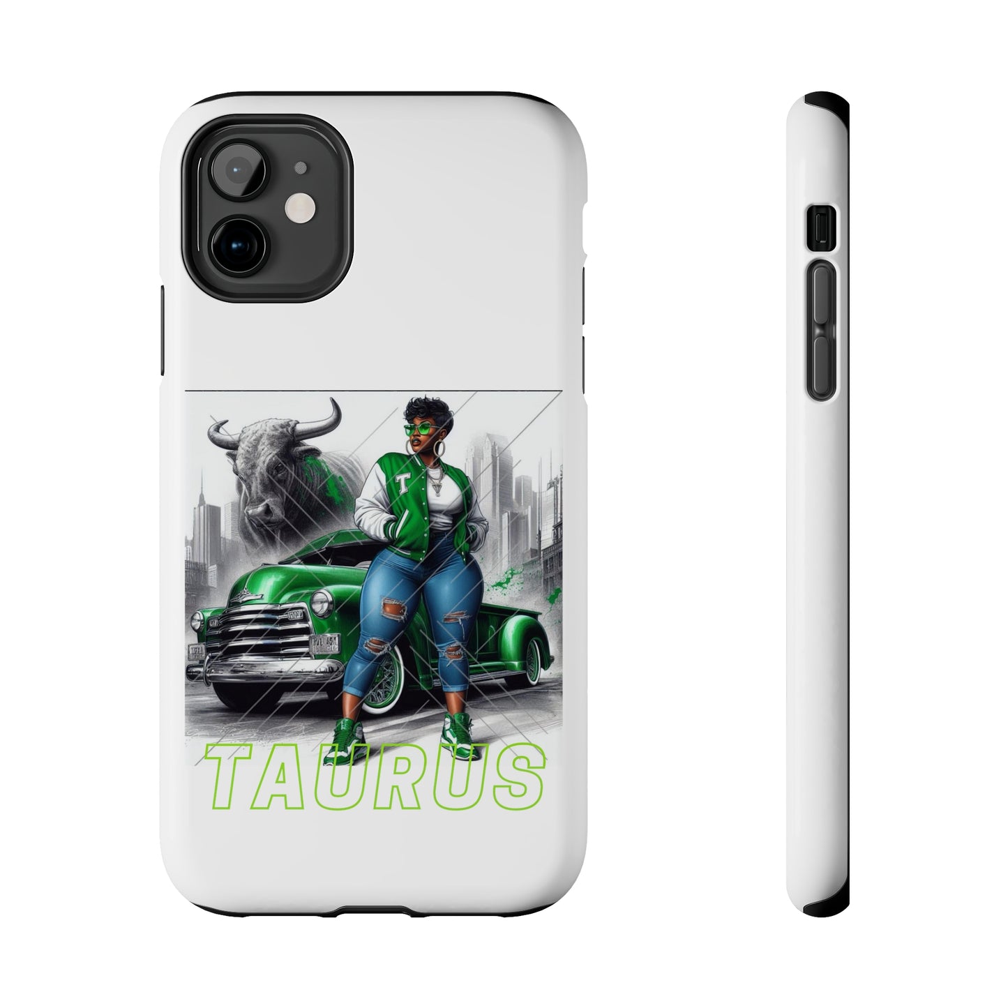 Taurus White Tough Phone Cases - iPhone 11 - Phone Case