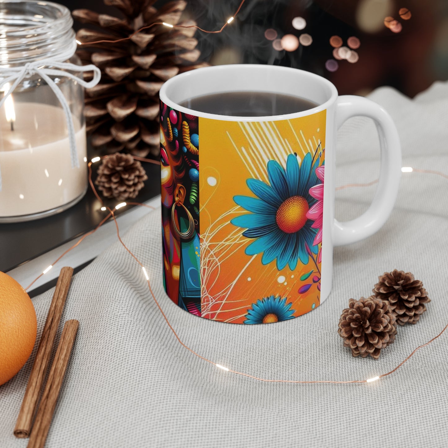 Vibrant Girl Ceramic Mug 11oz - 11oz - Mug