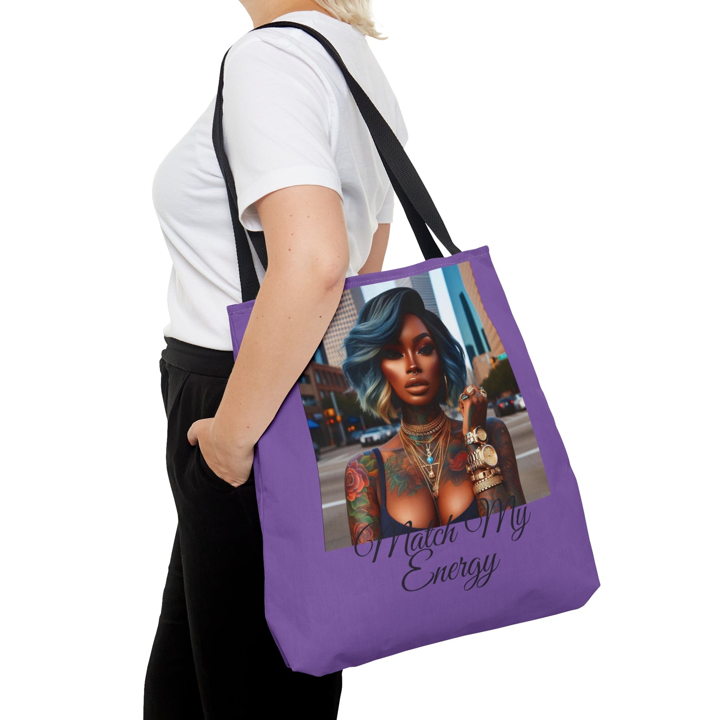 Match my energy bob Tote Bag Purple - Bags