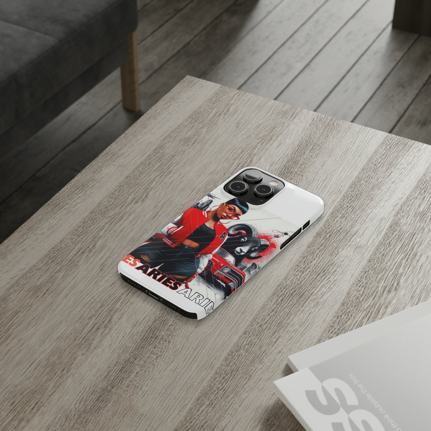 Aries white Slim Phone Cases - Phone Case