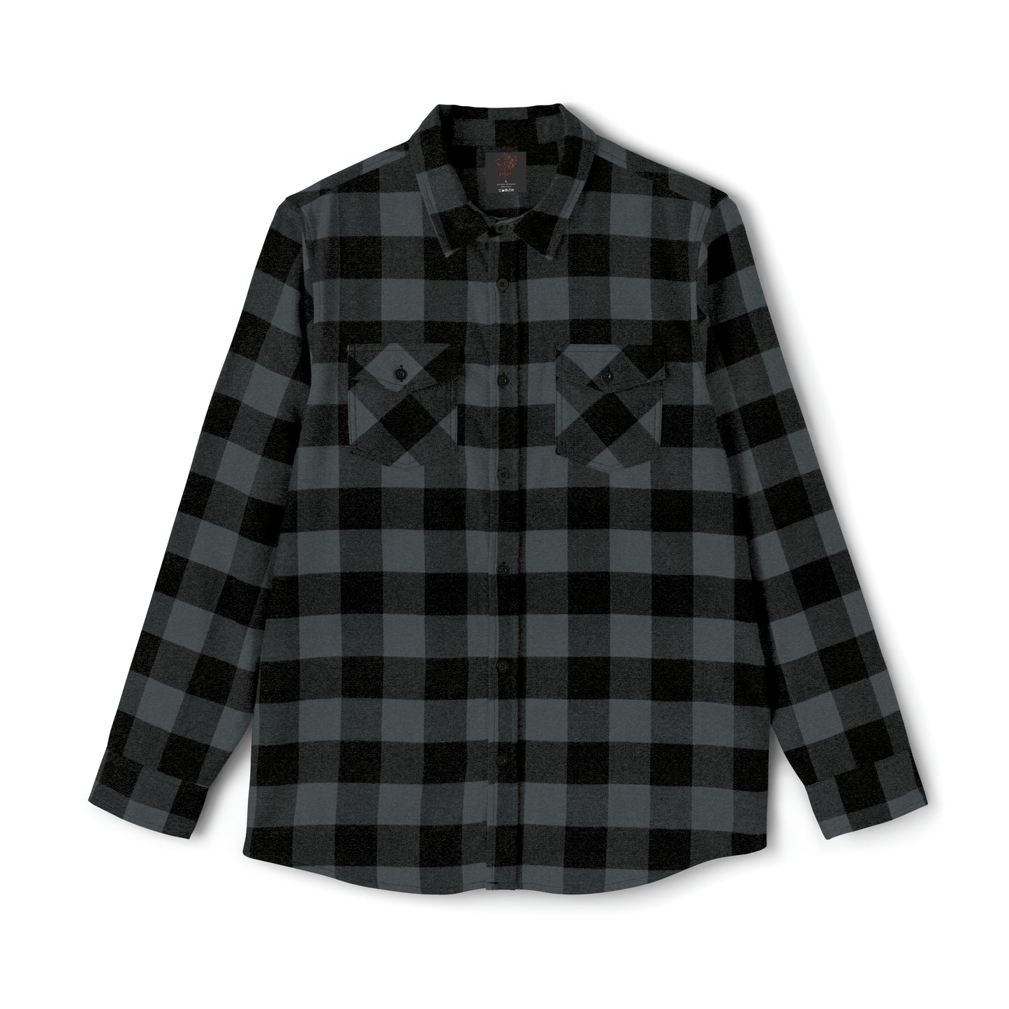 URHER Unisex Flannel Shirt - Charcoal Heather/ Black / XS - Long-sleeve