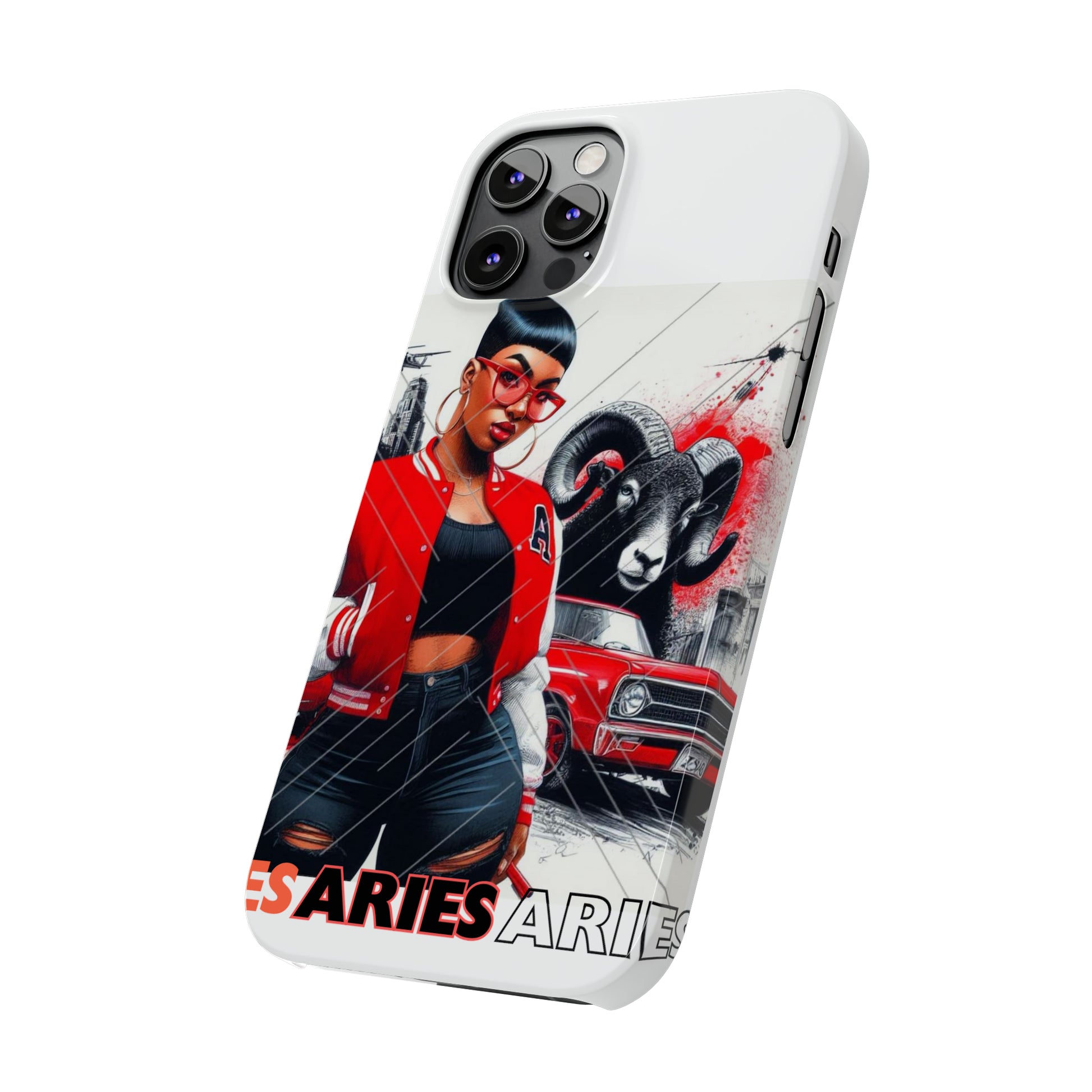 Aries white Slim Phone Cases - Phone Case