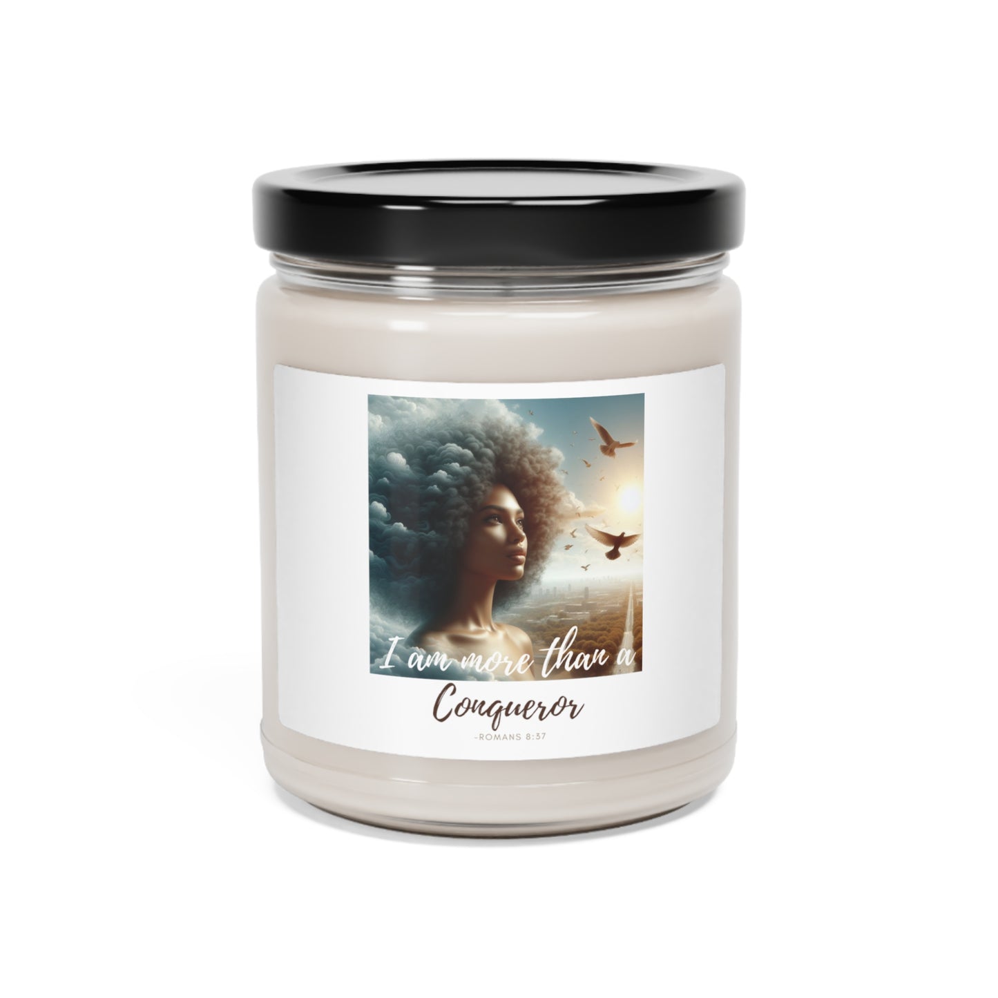 Romans 8:37 Scented Soy Candle 9oz - Cinnamon Vanilla / 9oz - Home Decor