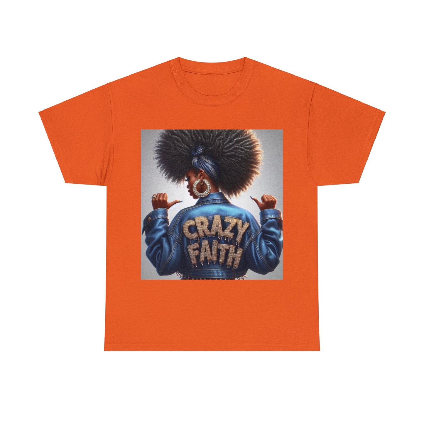 Crazy Faith Unisex Heavy Cotton Tee - Orange / S - T-Shirt