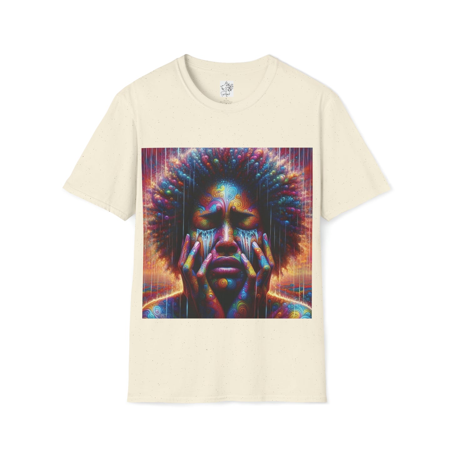 Colorful tears Tee - Natural / S - T-Shirt