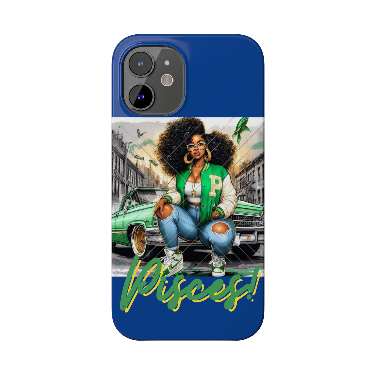 Pisces Blue Slim Phone Cases - Phone Case