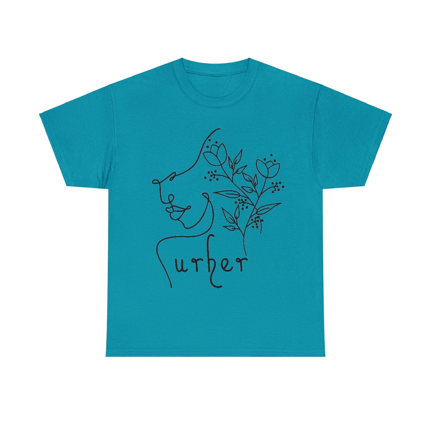 URHER Unisex Heavy Cotton Tee - Tropical Blue / S - T-Shirt