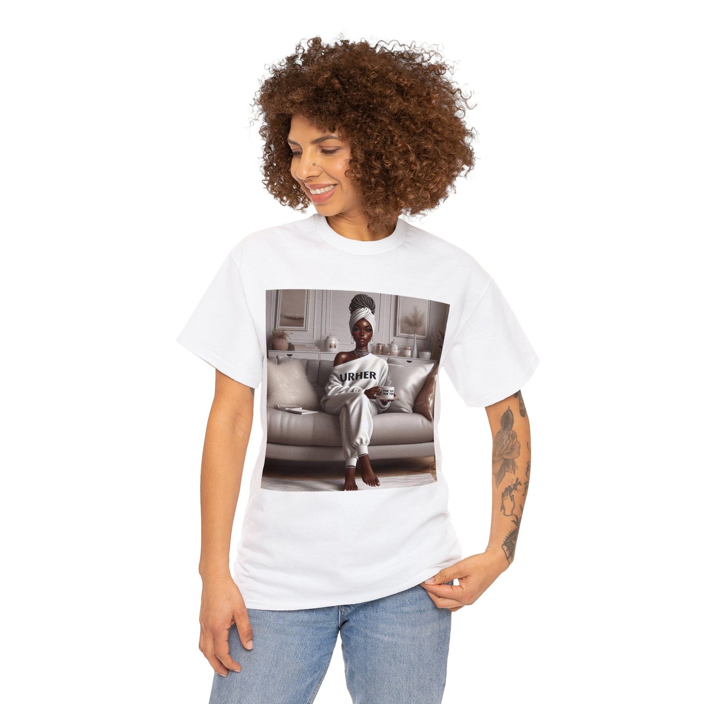 URHER sweats girl Heavy Cotton Tee - T-Shirt