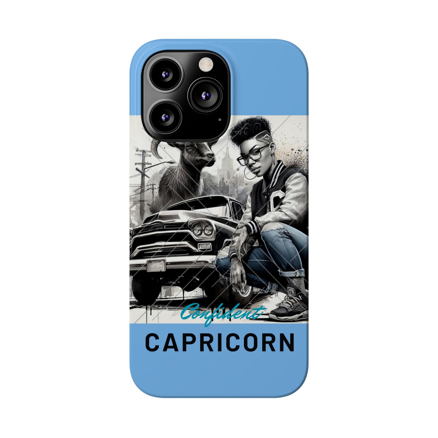 Capricorn Blue Slim Phone Cases - Phone Case