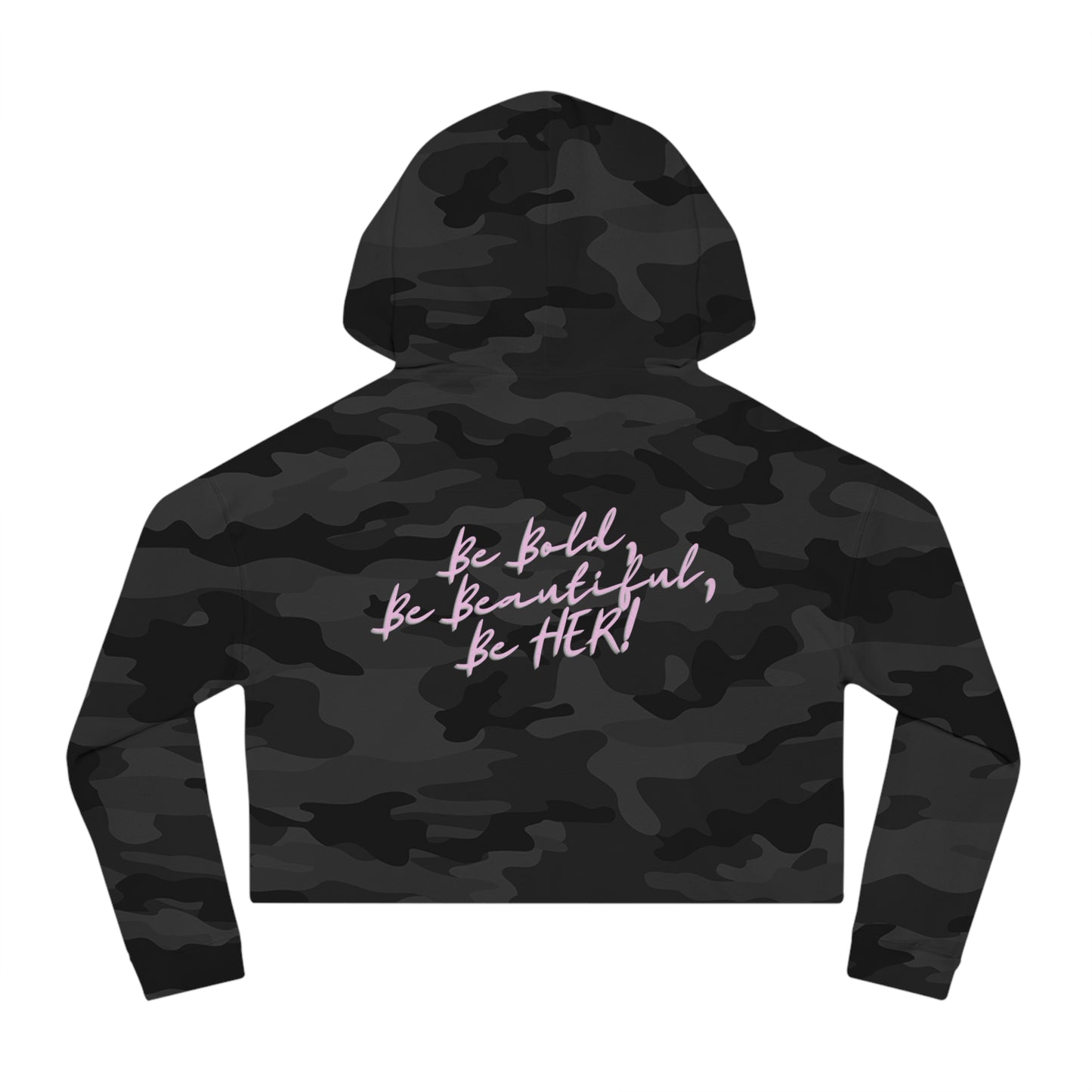 URHER Pink Cropped Hooded Sweatshirt - Hoodie