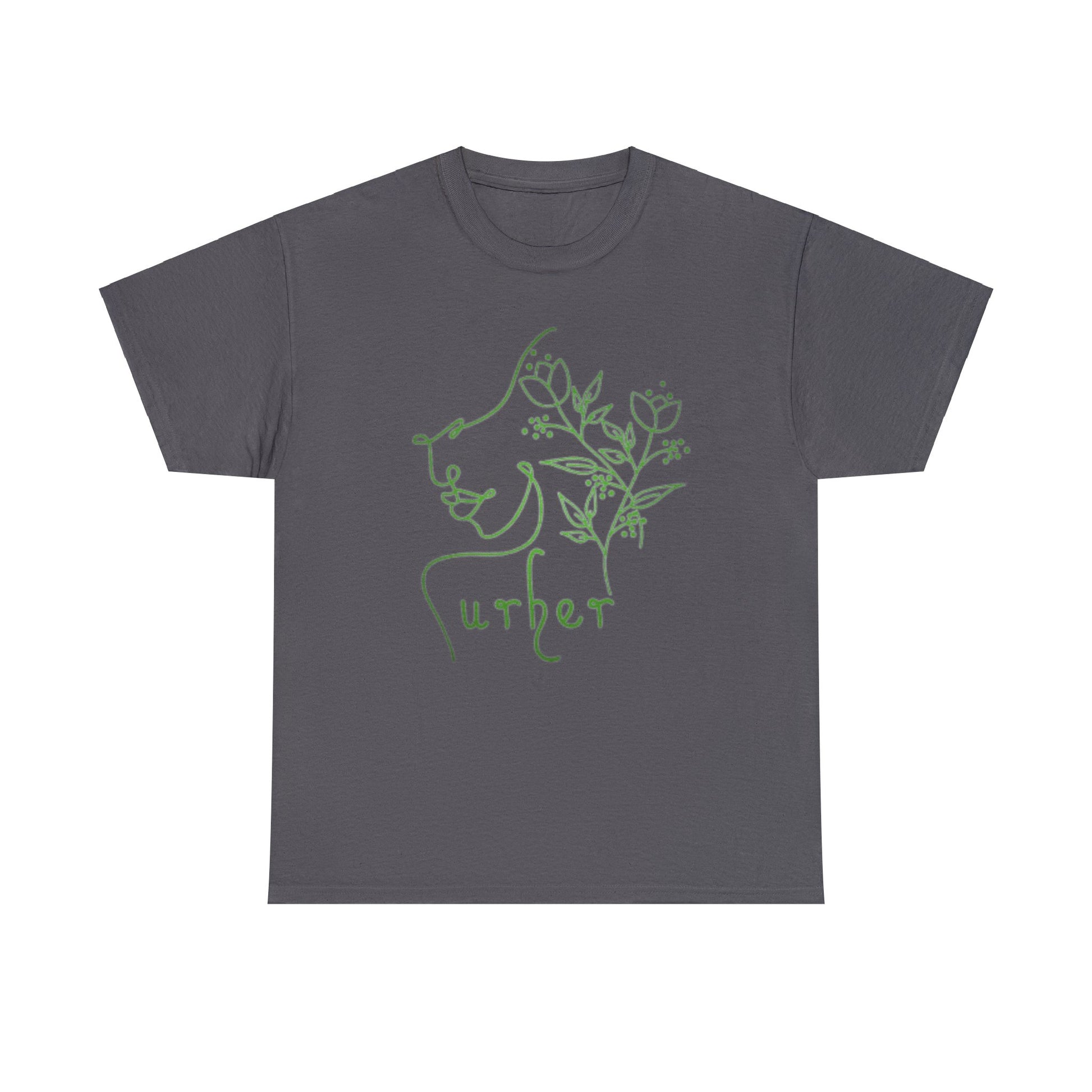 URHER Green Heavy Cotton Tee - Charcoal / S - T-Shirt