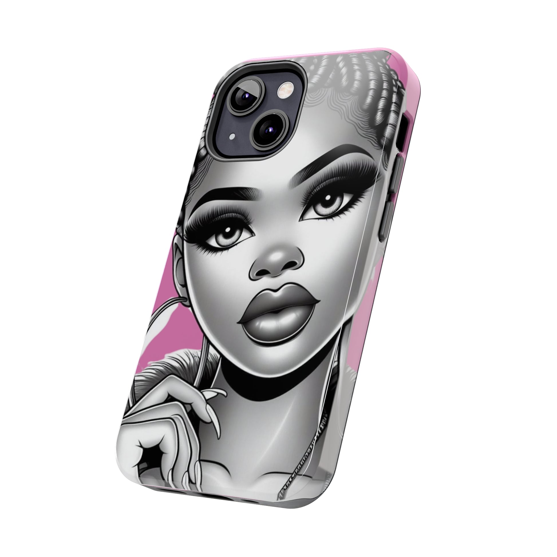 Braid bun pink Tough Phone Cases - Phone Case