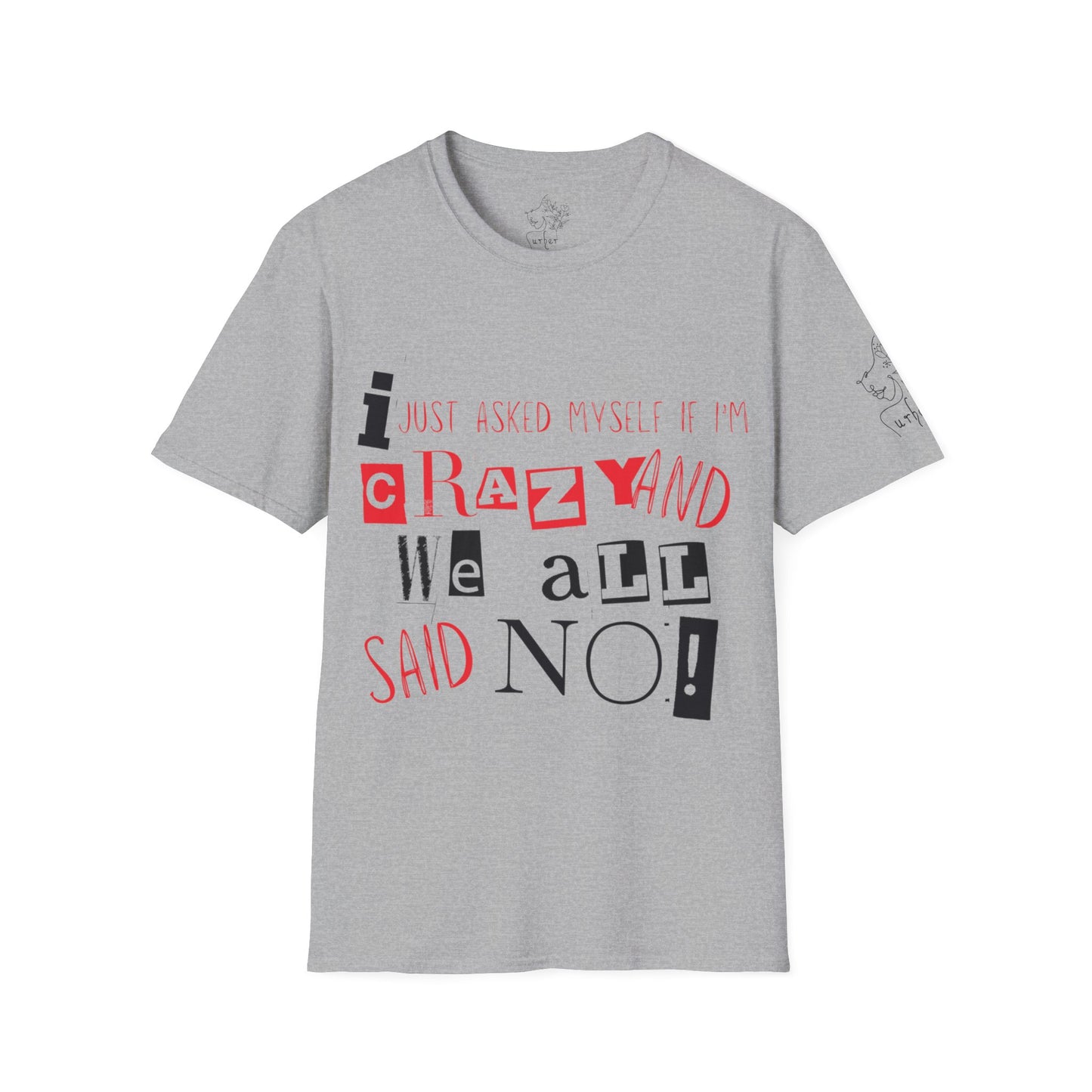 Crazy Red/blk Unisex Softstyle T-Shirt - Sport Grey / S - T-Shirt