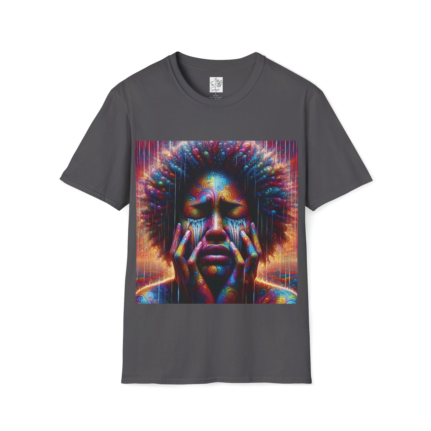 Colorful tears Tee - Charcoal / S - T-Shirt