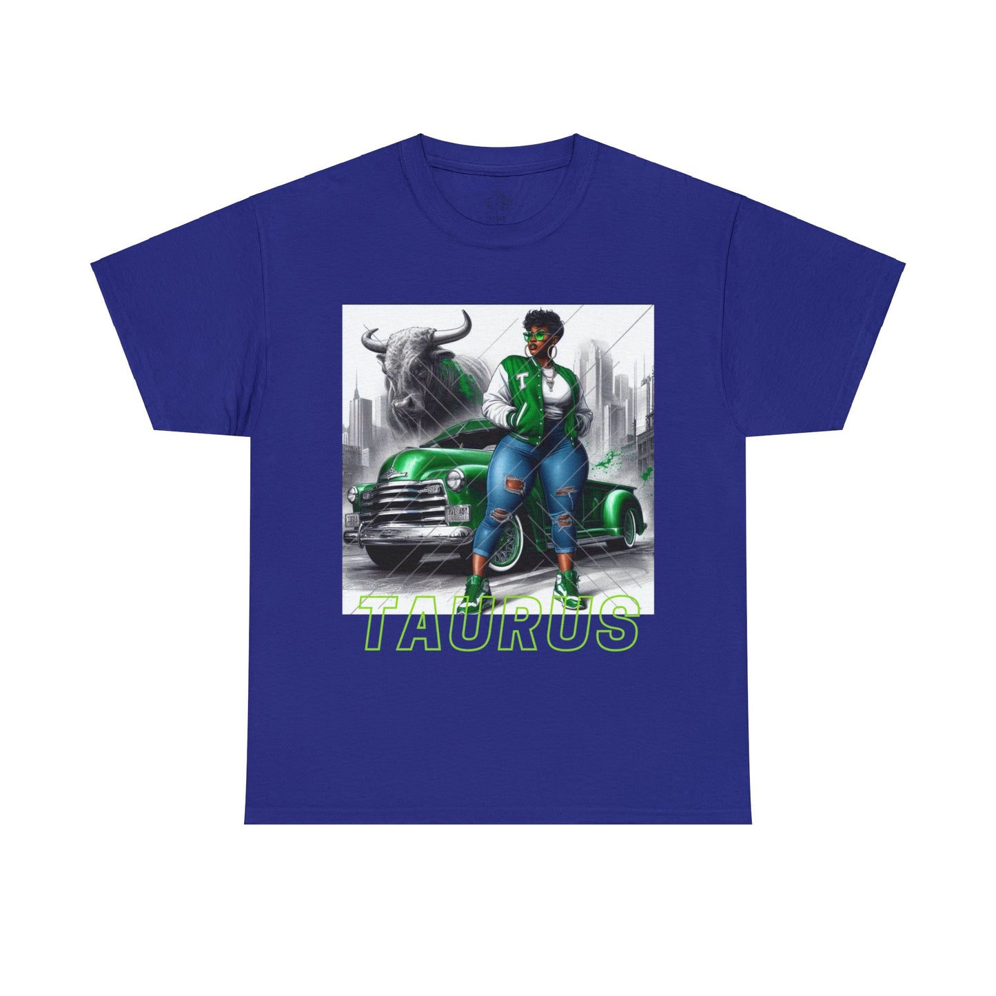 Taurus Unisex Heavy Cotton Tee - Cobalt / S - T-Shirt