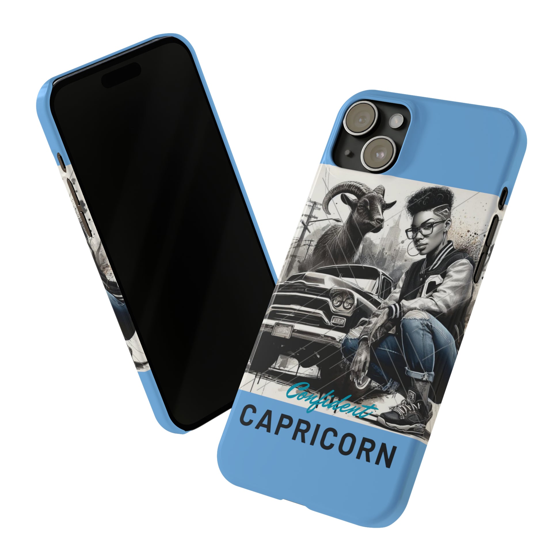 Capricorn Blue Slim Phone Cases - Phone Case