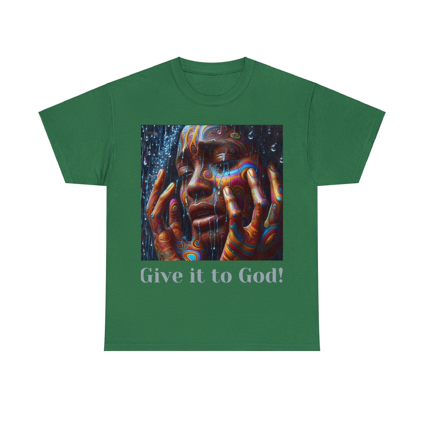 Give it God Unisex Heavy Cotton Tee - Turf Green / S - T-Shirt