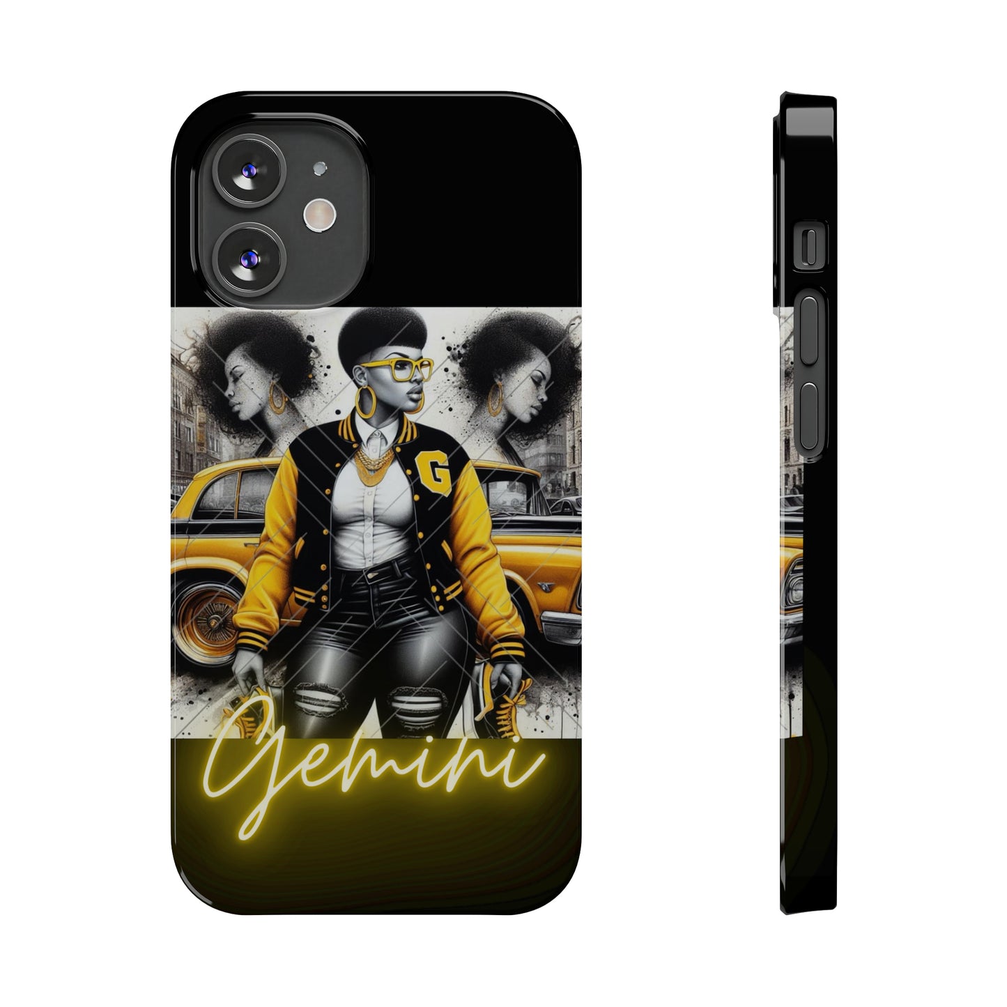 Gemini blk Phone Cases - iPhone 12 Mini - Phone Case