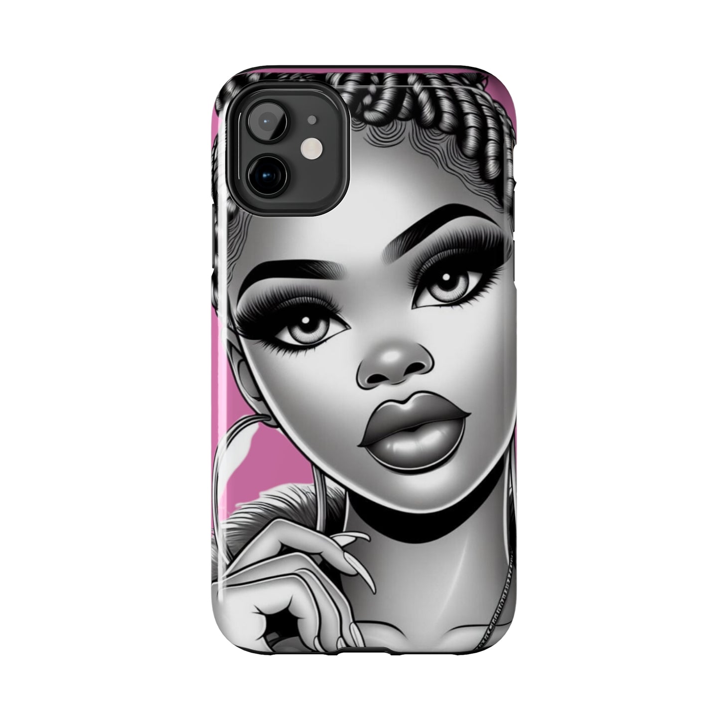 Braid bun pink Tough Phone Cases - Phone Case