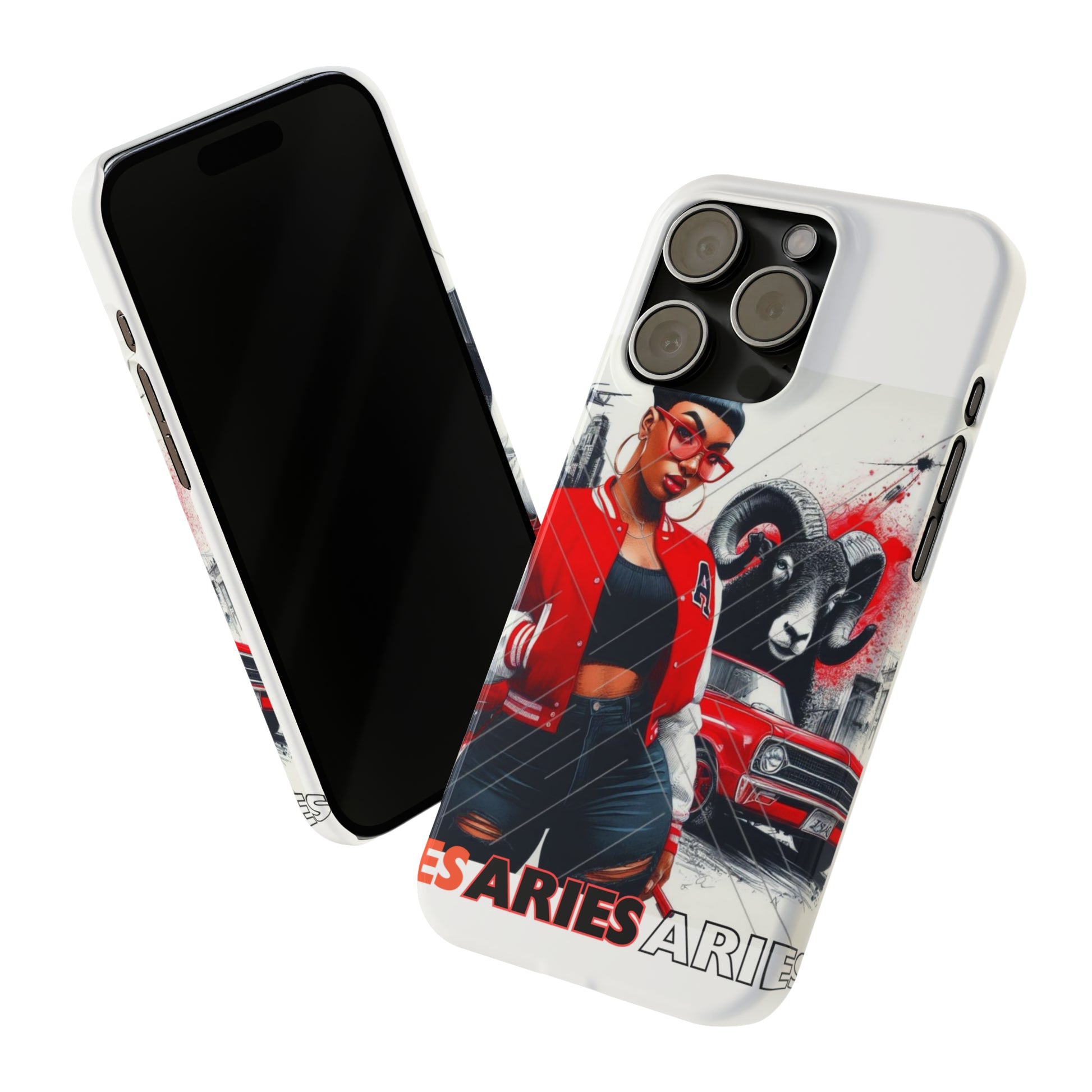 Aries white Slim Phone Cases - Phone Case