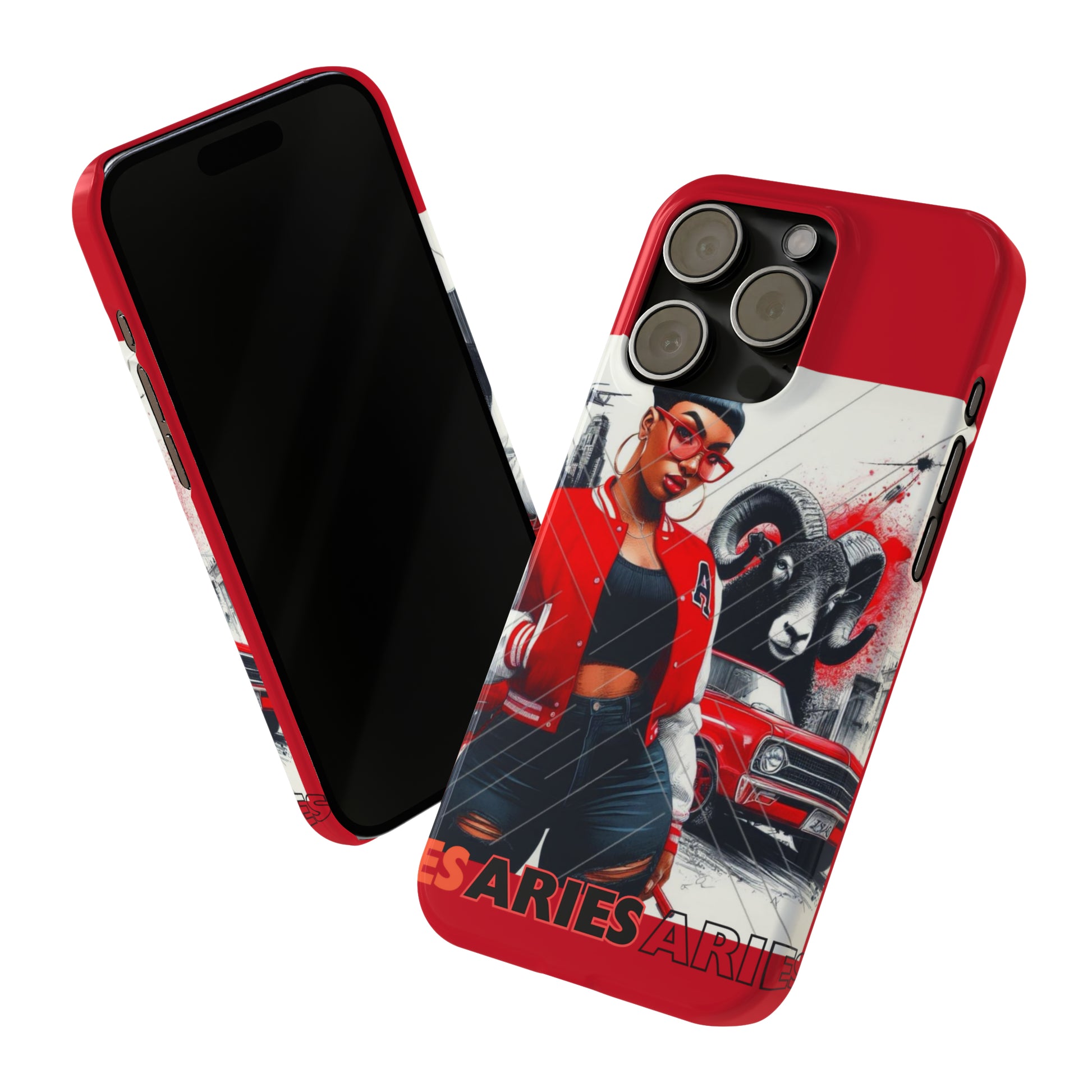 Aries Red Slim Phone Cases - Phone Case