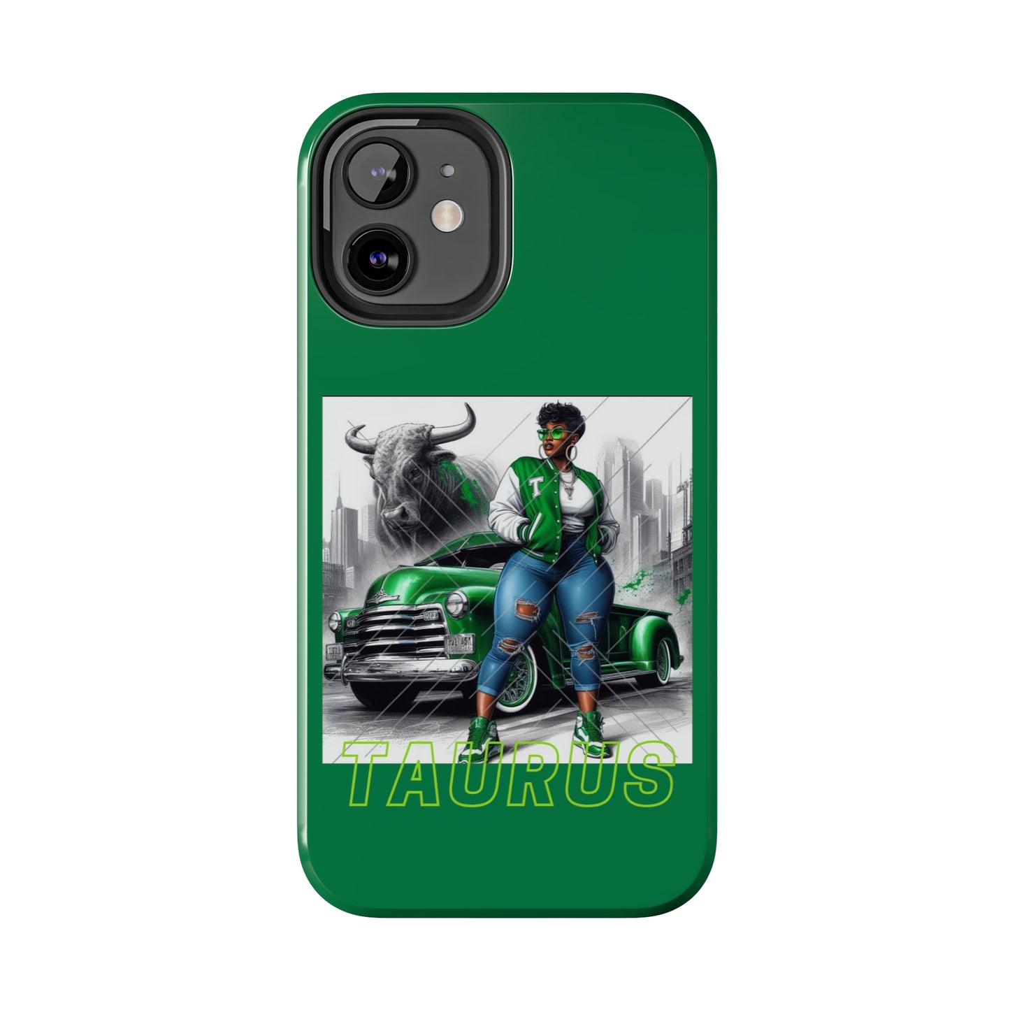 Taurus Green Tough Phone Cases - Phone Case