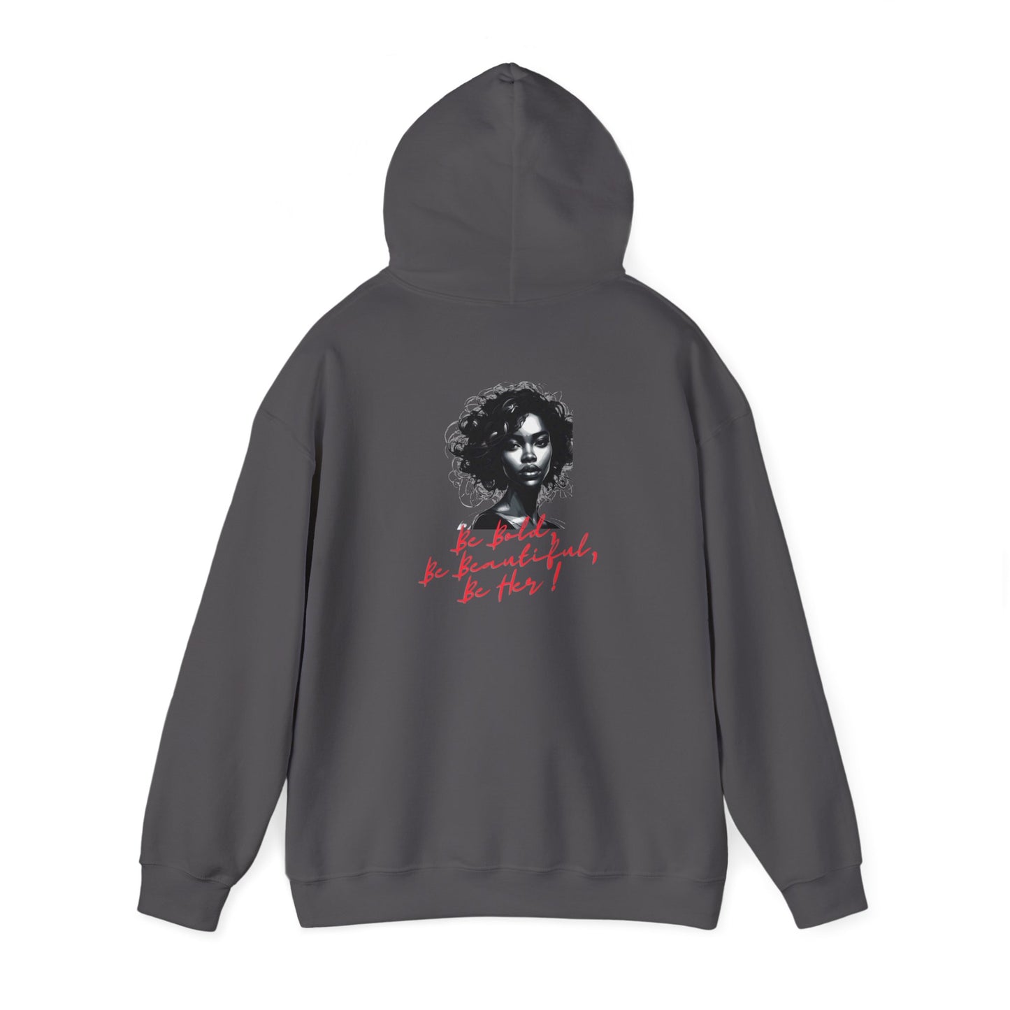 Bold Beautiful Her Hoodie Red - Charcoal / S - Hoodie