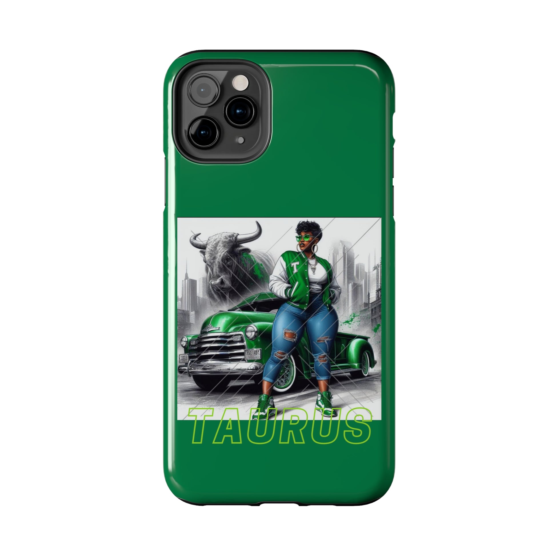 Taurus Green Tough Phone Cases - Phone Case