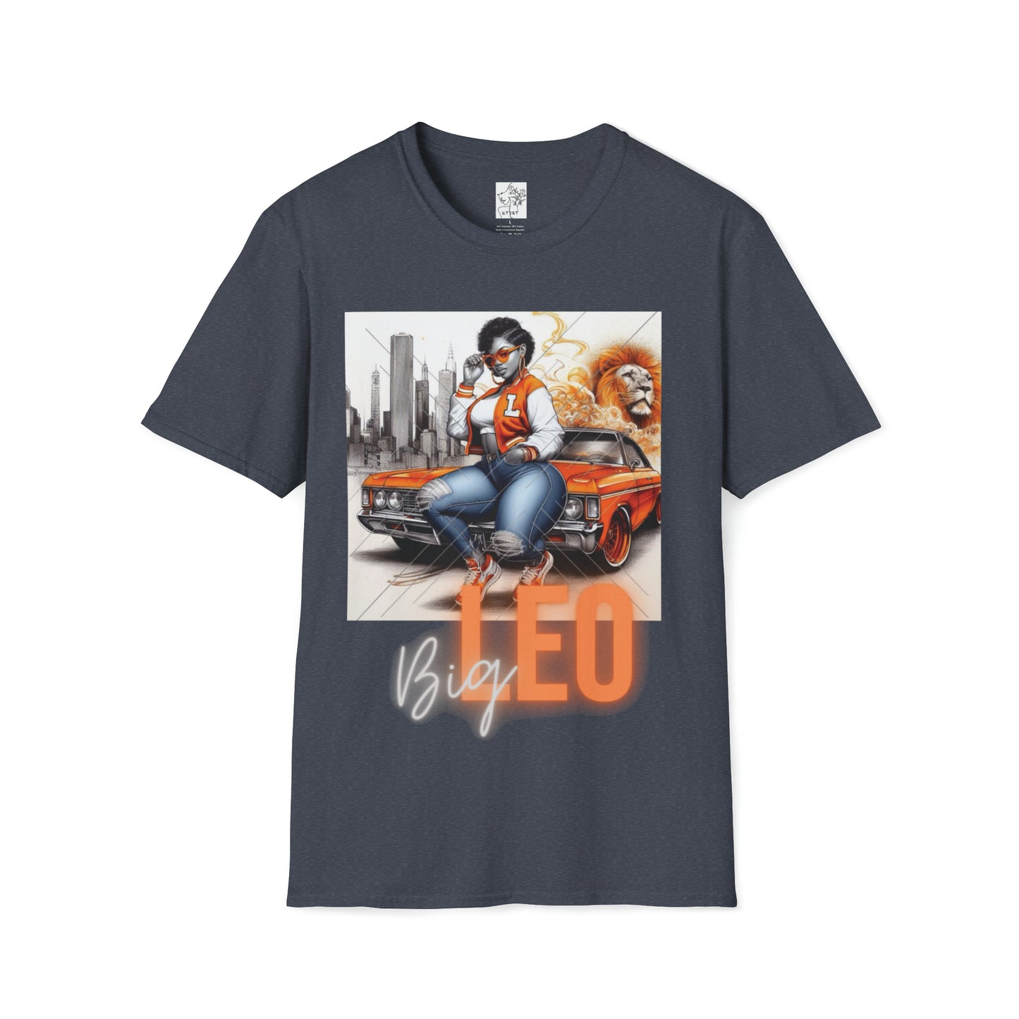 Leo Unisex Tee - Heather Navy / S - T-Shirt