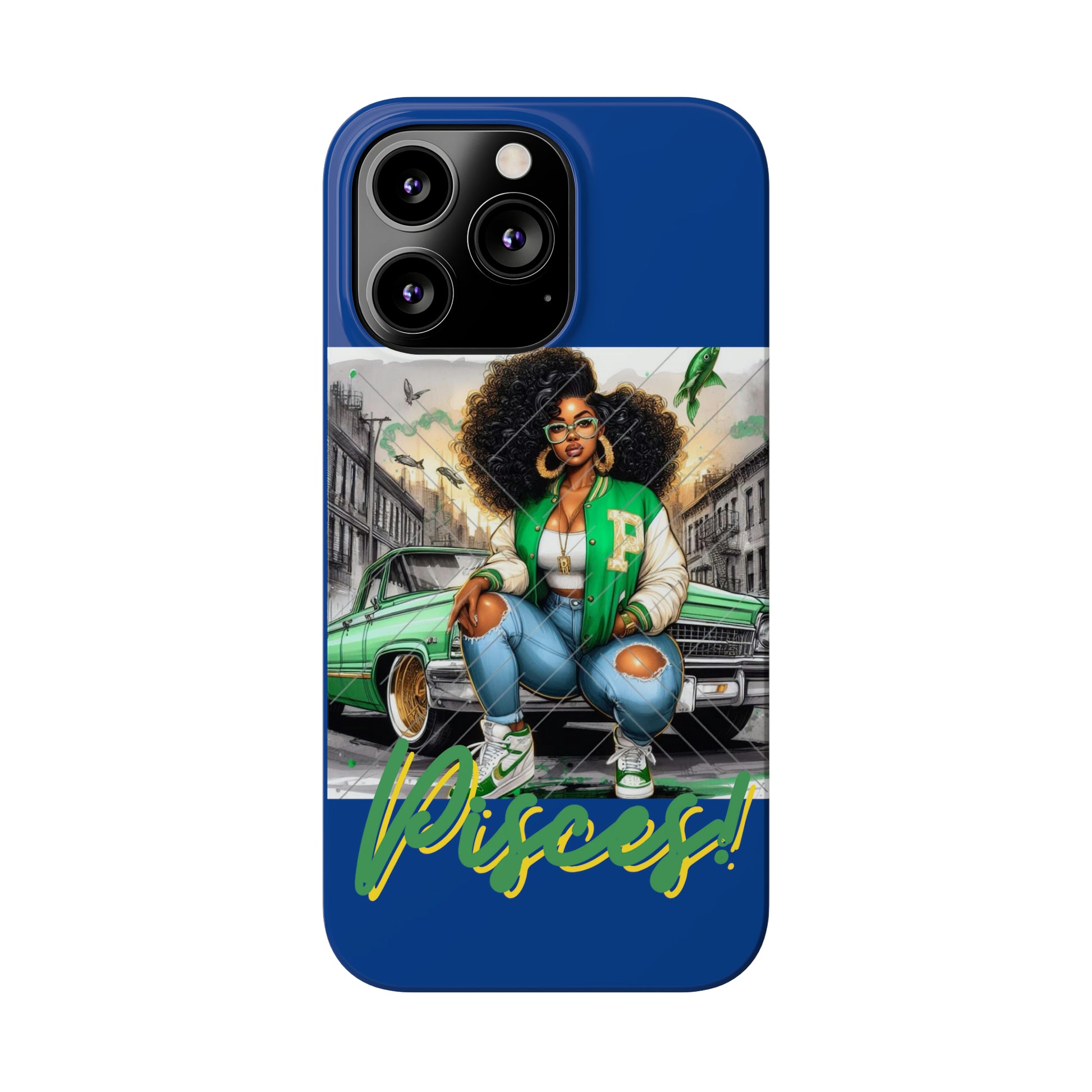 Pisces Blue Slim Phone Cases - Phone Case