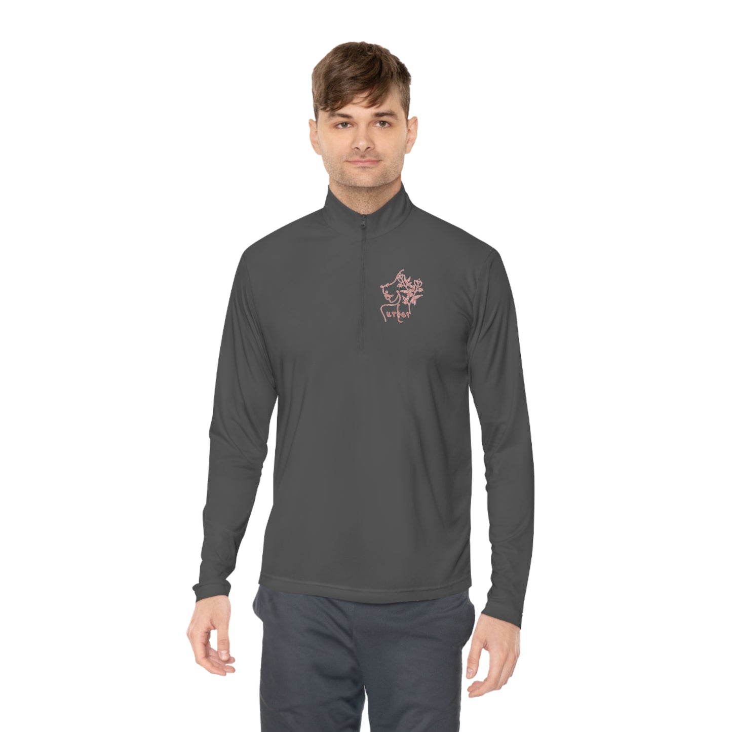 Bet on me White Unisex Quarter-Zip Pullover - Long-sleeve