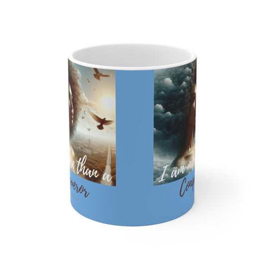 Blue Romans 8:37 Ceramic Mug 11oz - 11oz - Mug