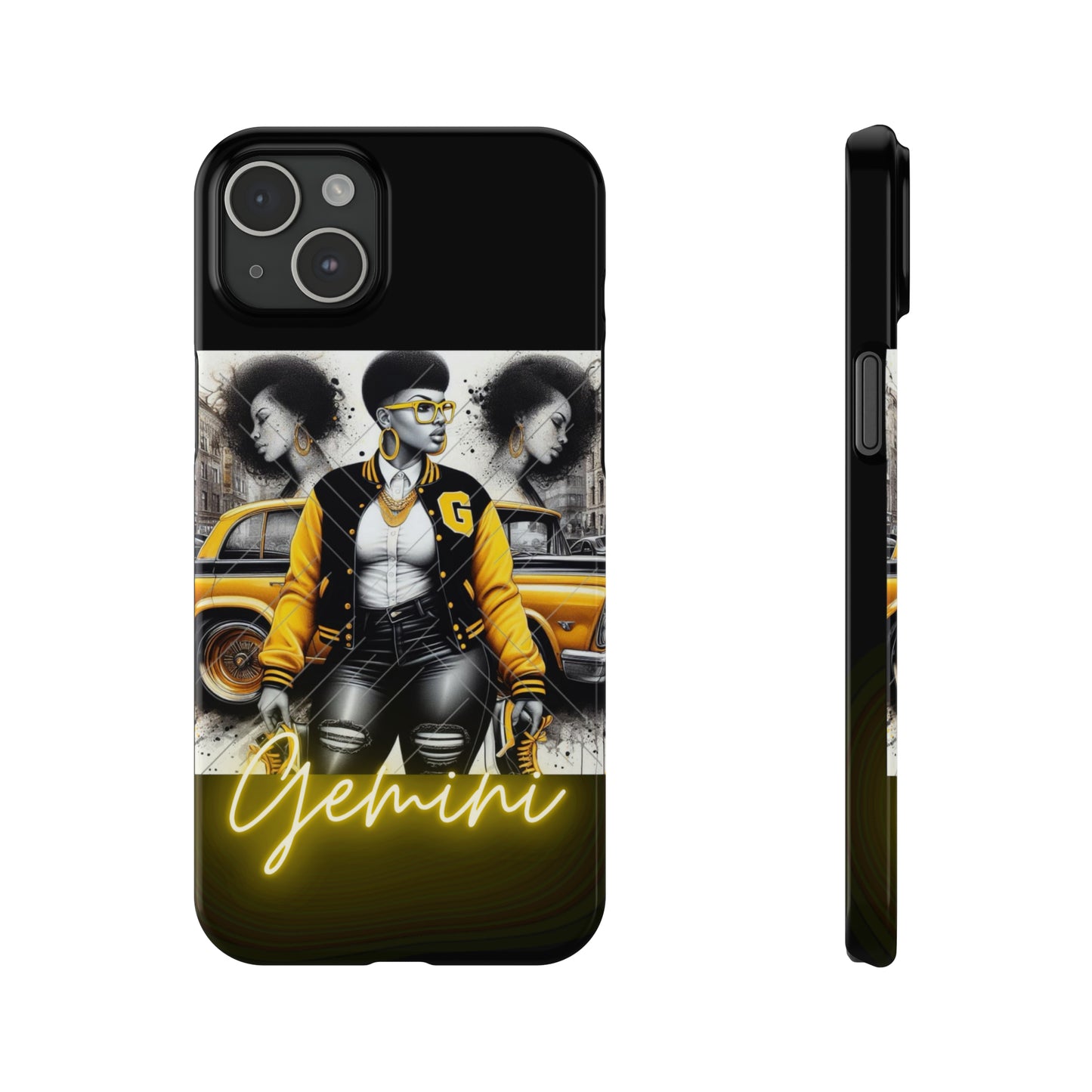 Gemini blk Phone Cases - iPhone 15 Plus - Phone Case