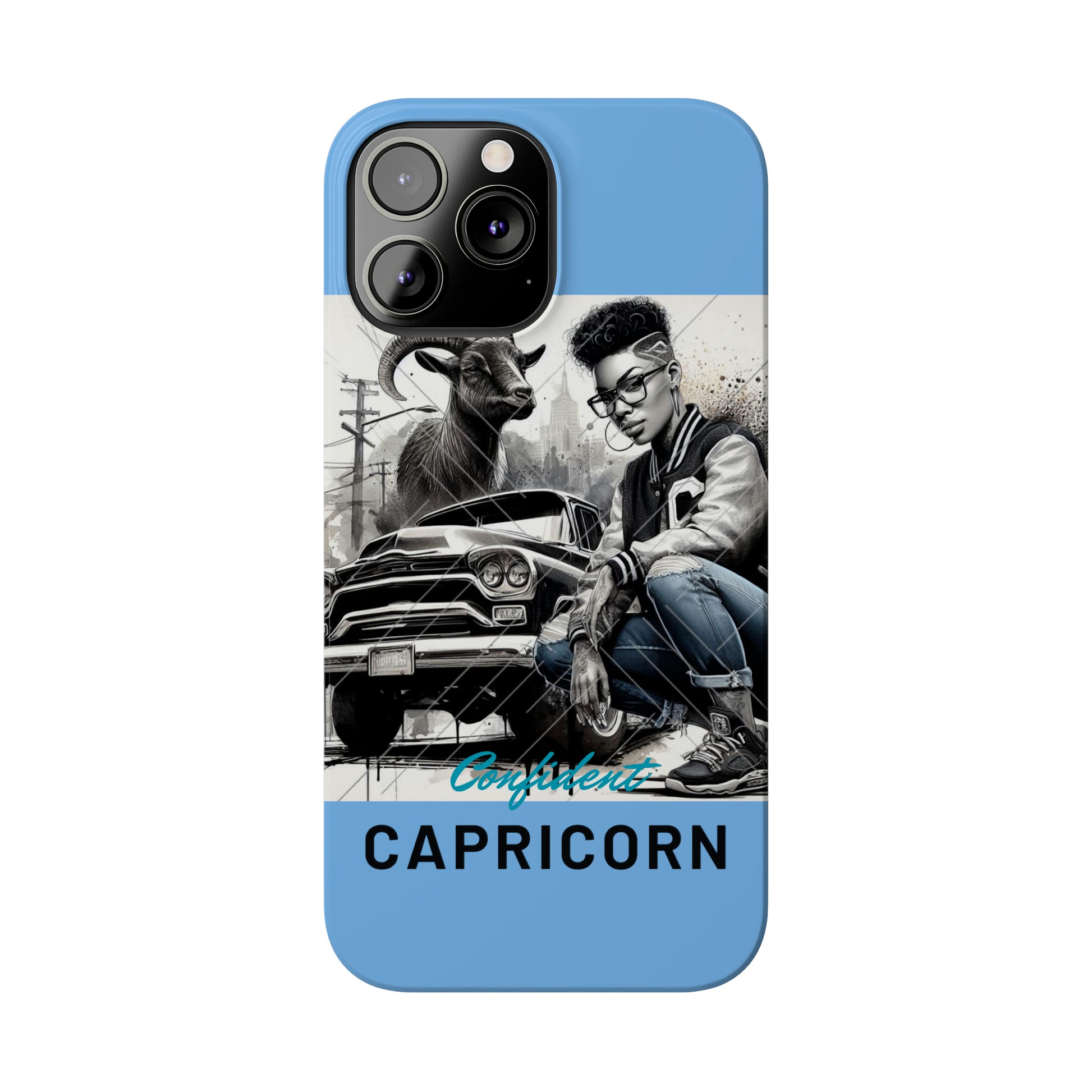 Capricorn Blue Slim Phone Cases - Phone Case