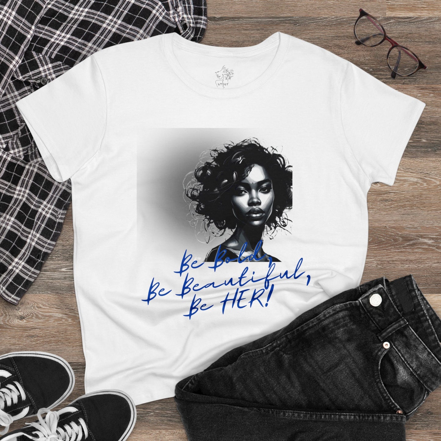 Bold Beautiful Her Women’s Cotton Tee Blue - White / S - T-Shirt