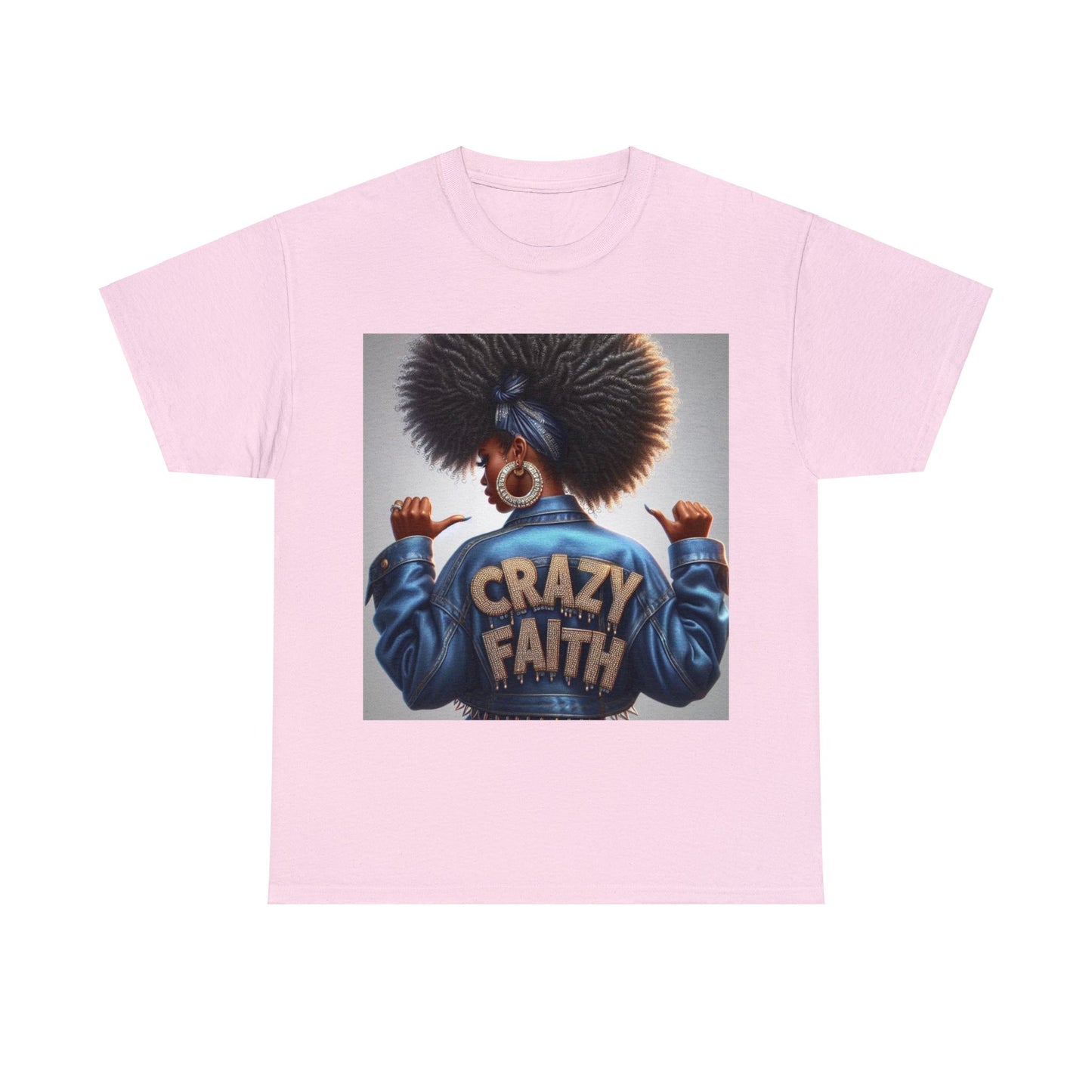 Crazy Faith Unisex Heavy Cotton Tee - Light Pink / S - T-Shirt