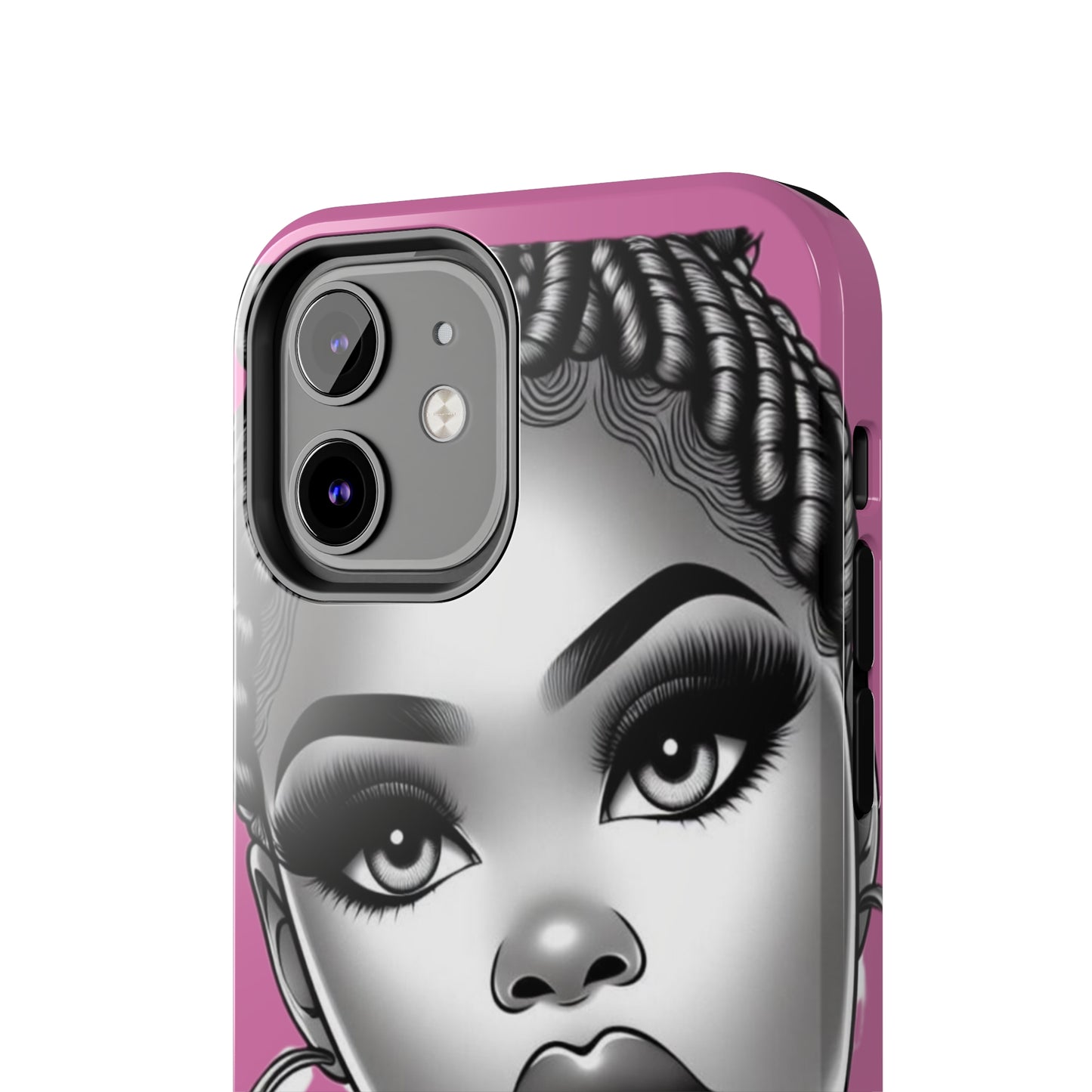 Braid bun pink Tough Phone Cases - Phone Case