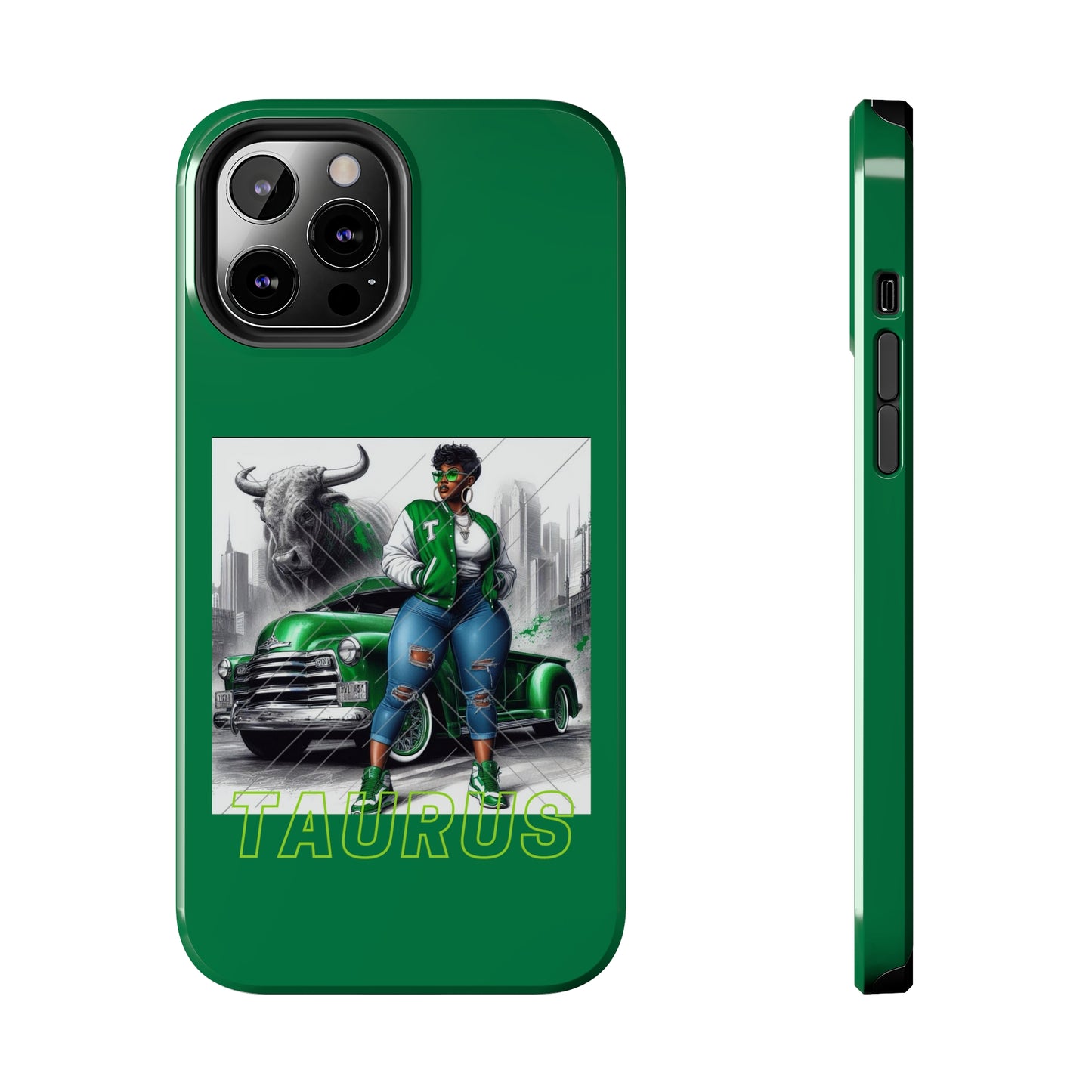 Taurus Green Tough Phone Cases - iPhone 12 Pro Max - Phone Case