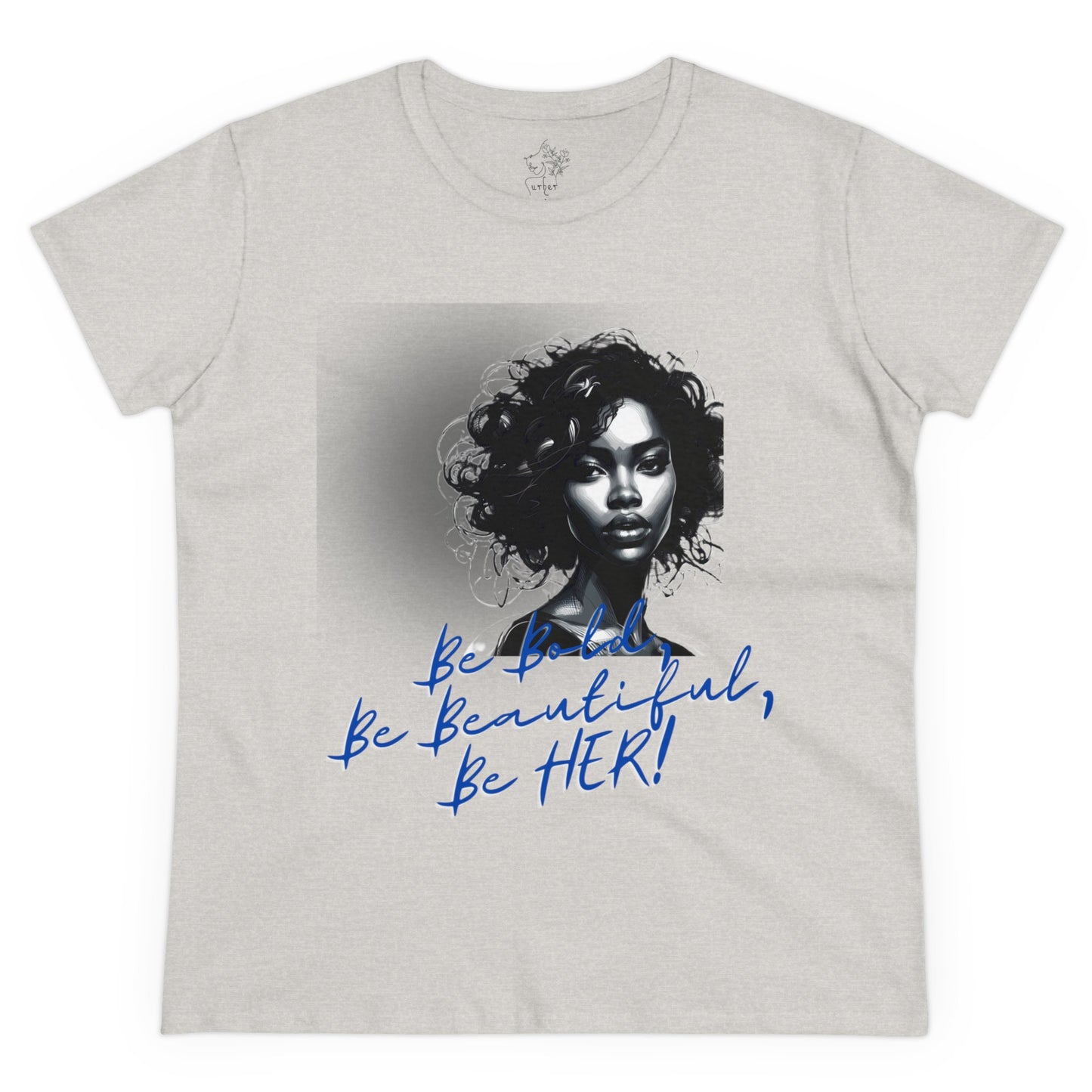 Bold Beautiful Her Women’s Cotton Tee Blue - T-Shirt