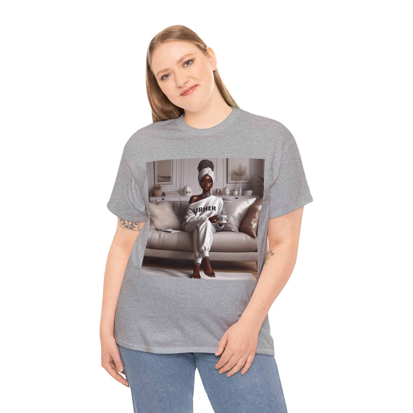 URHER sweats girl Heavy Cotton Tee - T-Shirt