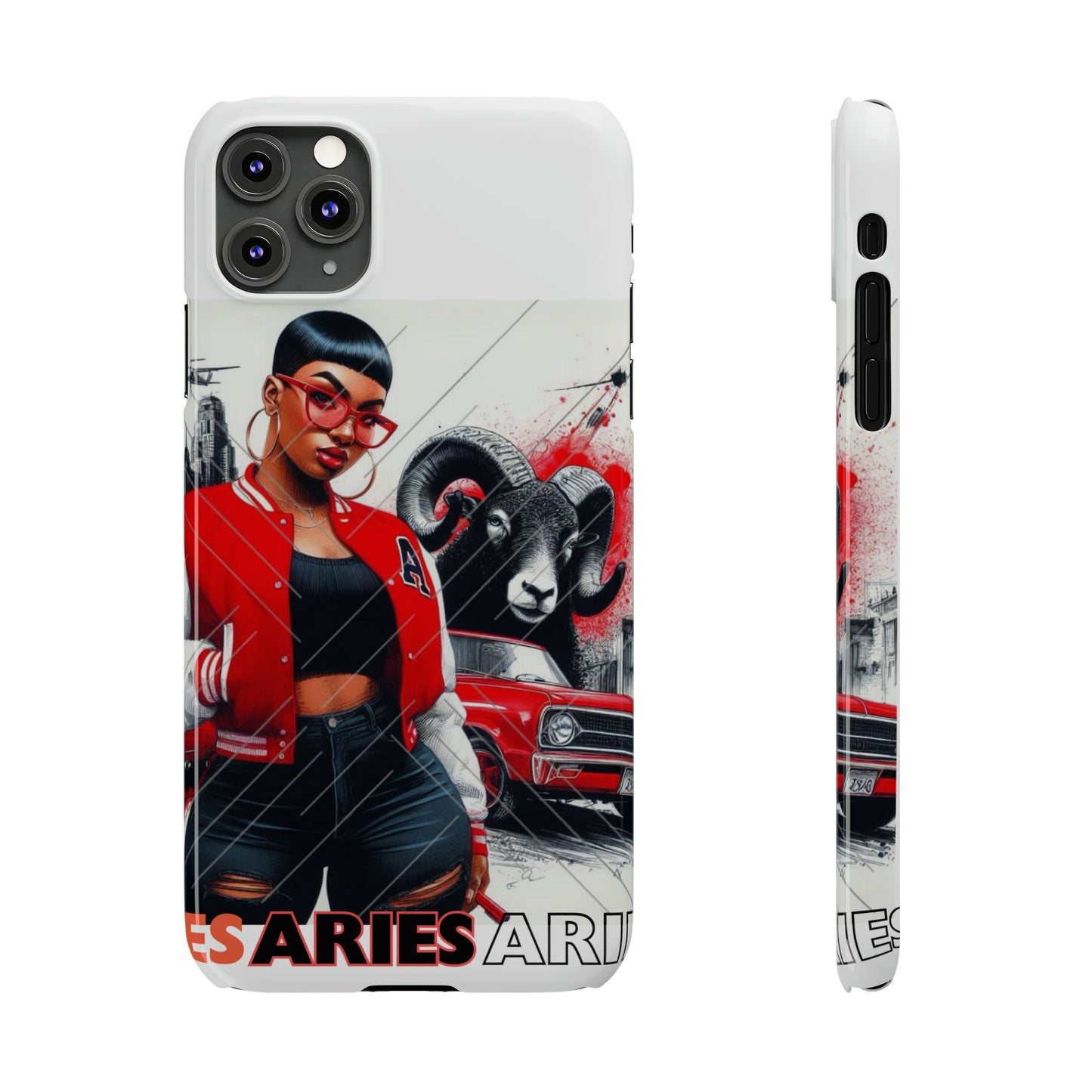 Aries white Slim Phone Cases - iPhone 11 Pro Max - Phone Case