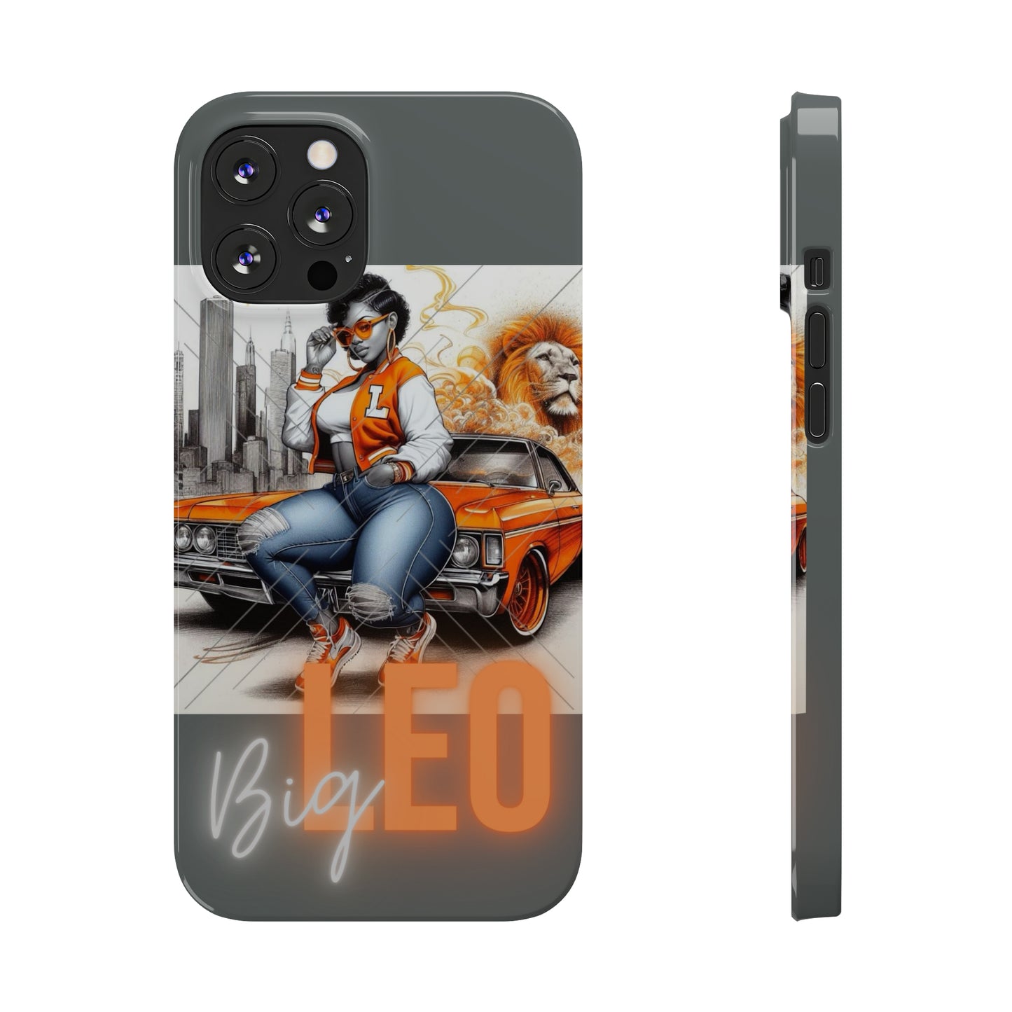 Leo Grey Phone Cases - iPhone 12 Pro Max - Phone Case