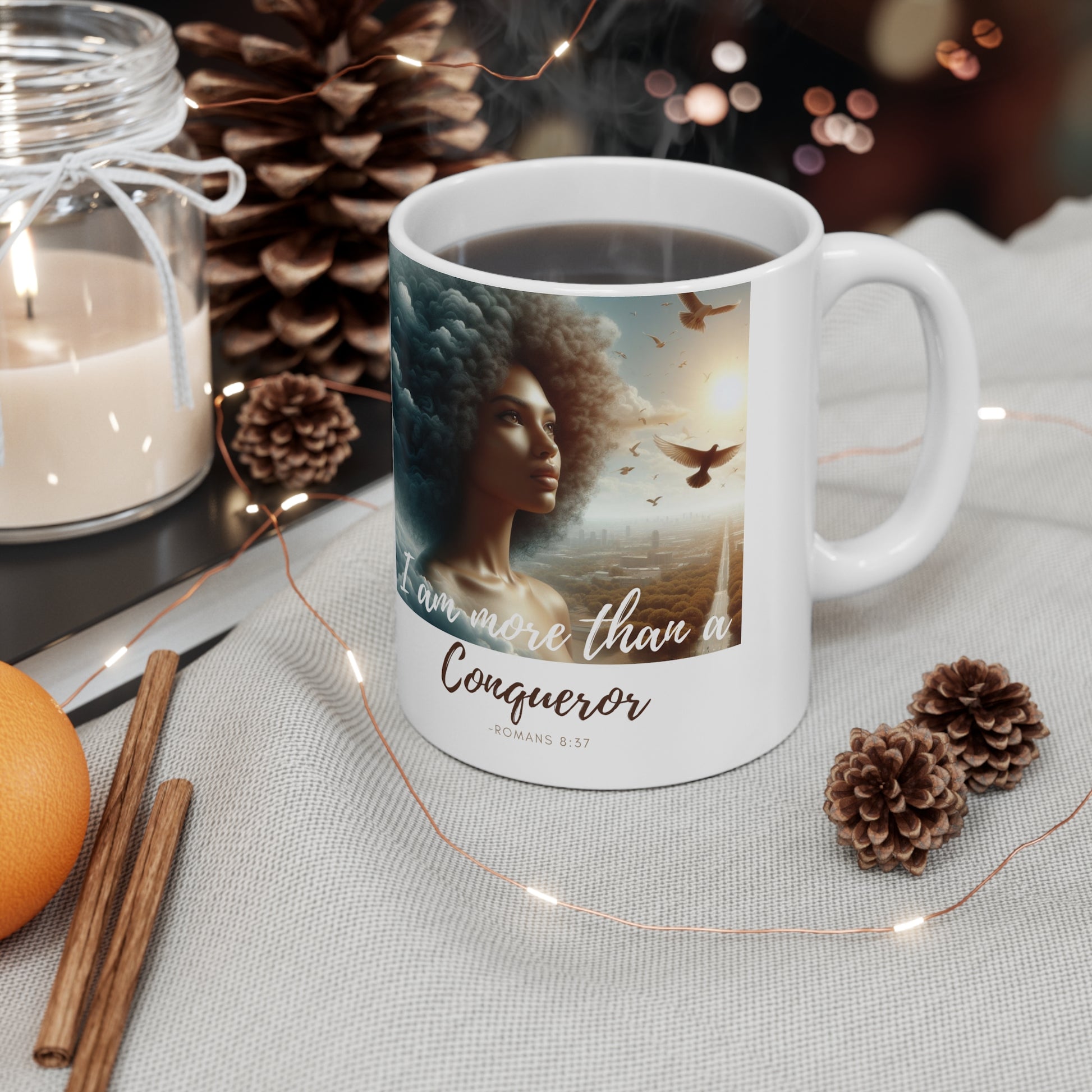 Romans 8:37 Ceramic Mug 11oz - 11oz - Mug