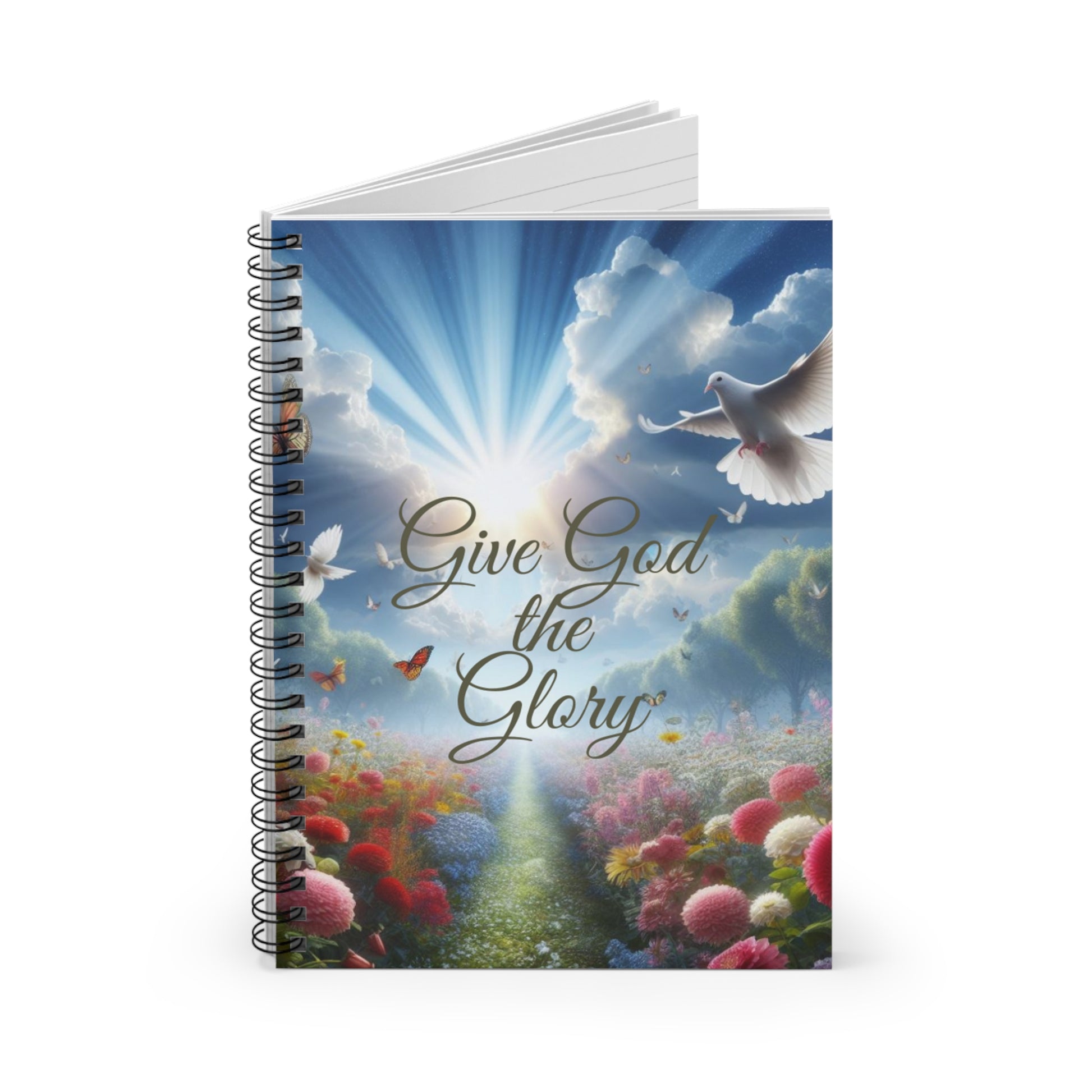 Give God Spiral Notebook - Ruled Line - One Size - Paper products