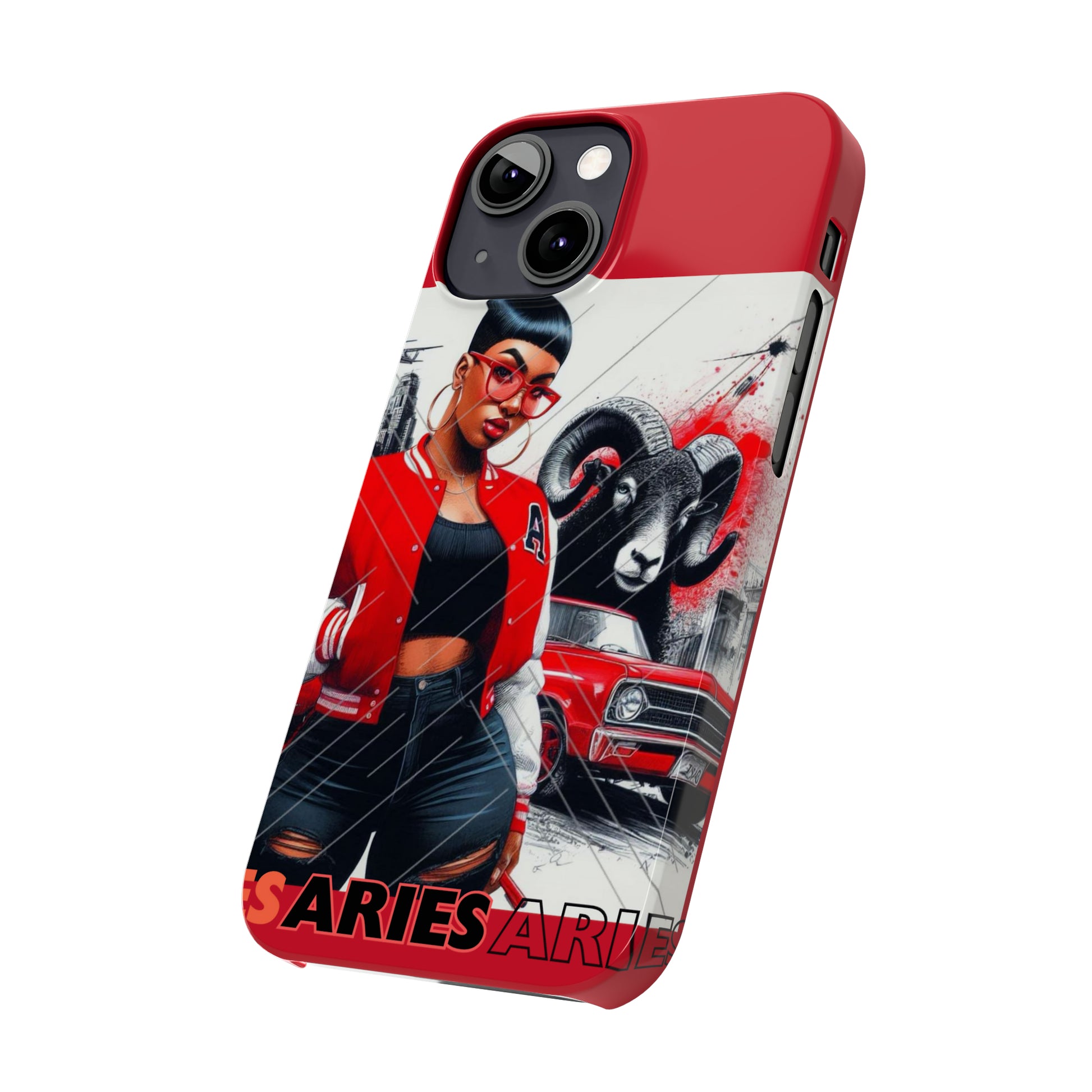 Aries Red Slim Phone Cases - Phone Case