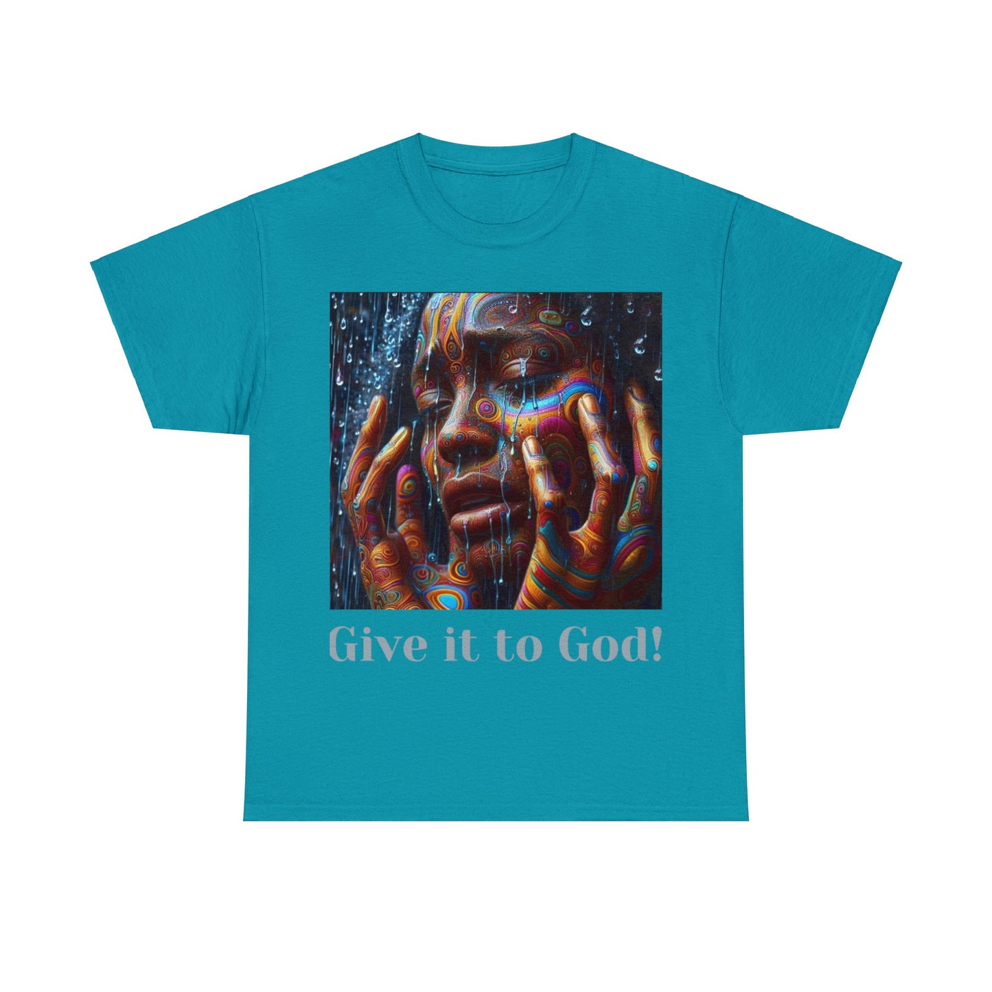 Give it God Unisex Heavy Cotton Tee - Tropical Blue / S - T-Shirt