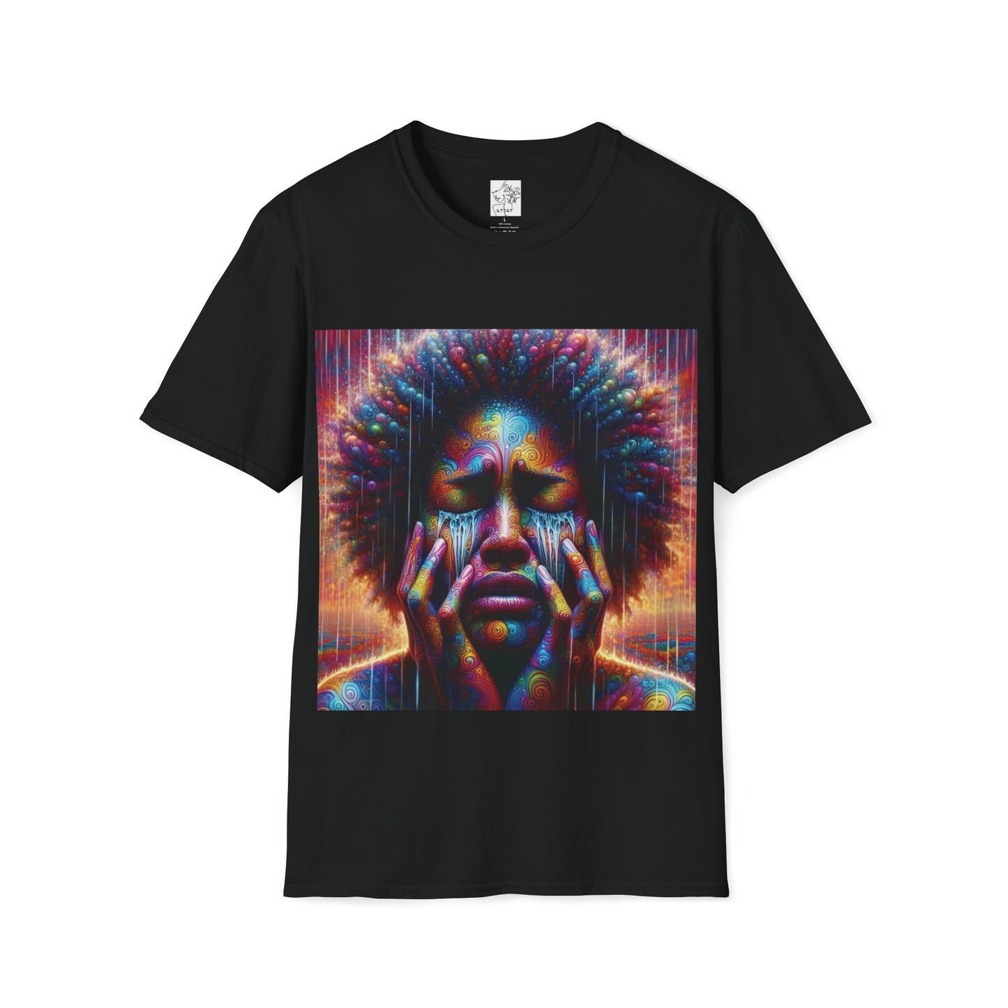 Colorful tears Tee - Black / S - T-Shirt