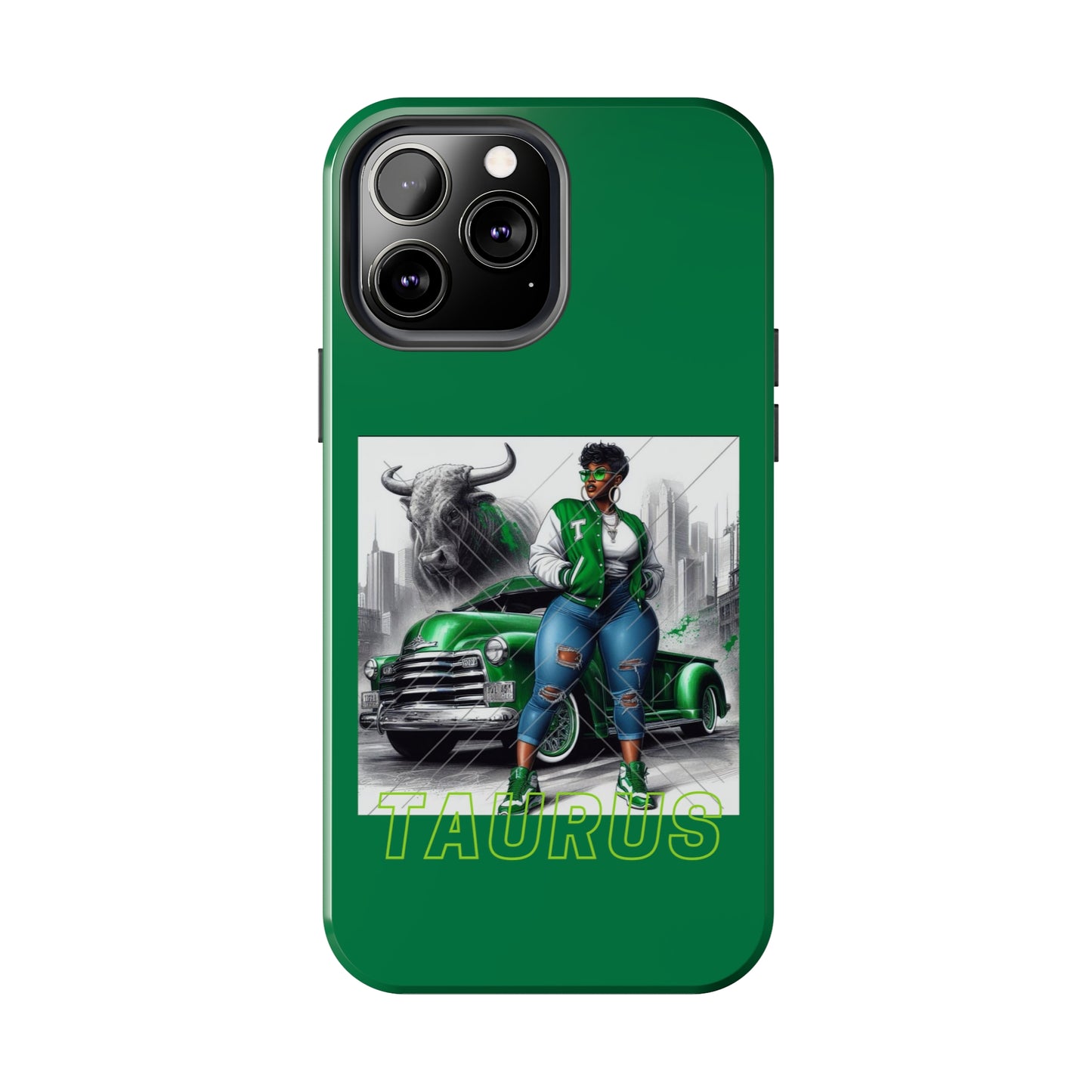 Taurus Green Tough Phone Cases - Phone Case