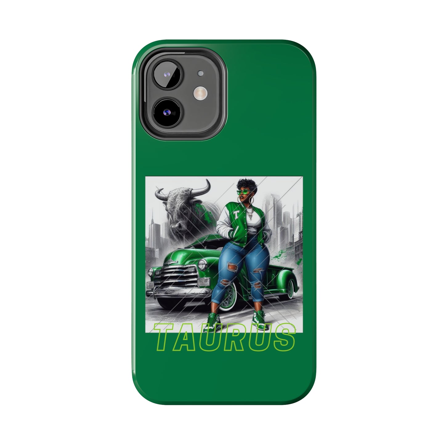 Taurus Green Tough Phone Cases - Phone Case