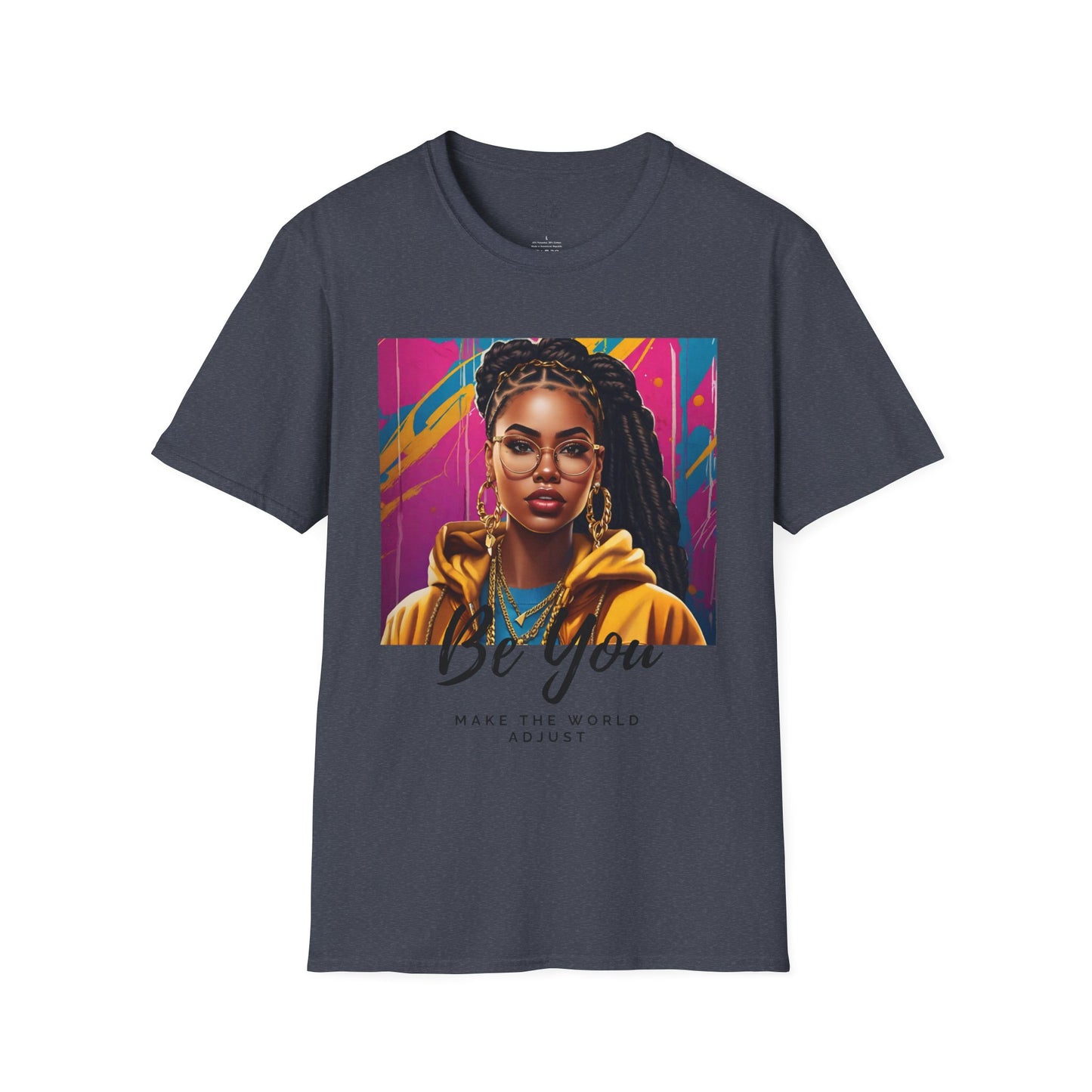 Be You Locs Unisex Softstyle T-Shirt - Heather Navy / S - T-Shirt